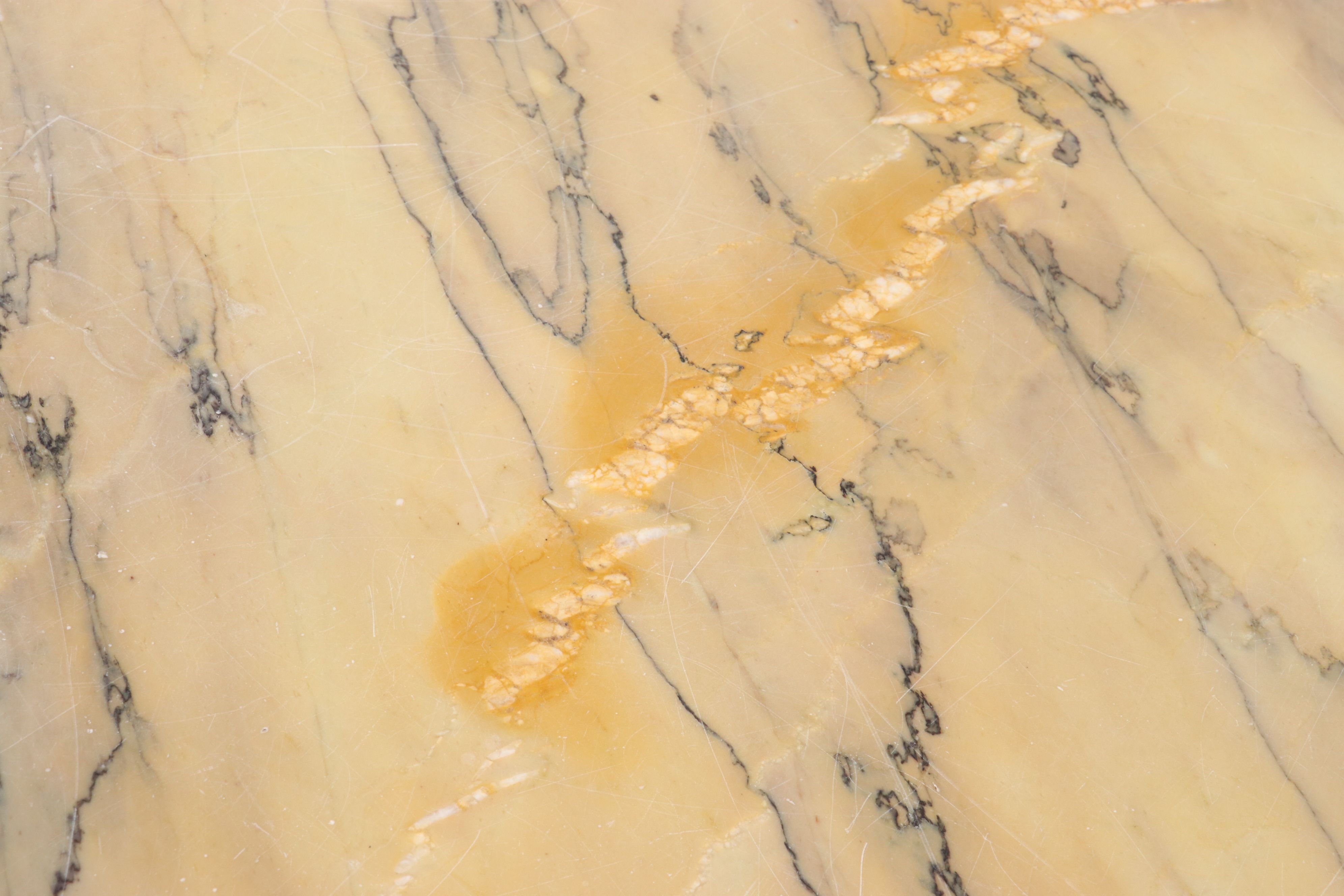 Adam Style Painted Decorated Marble Top Console Table, 20th Century