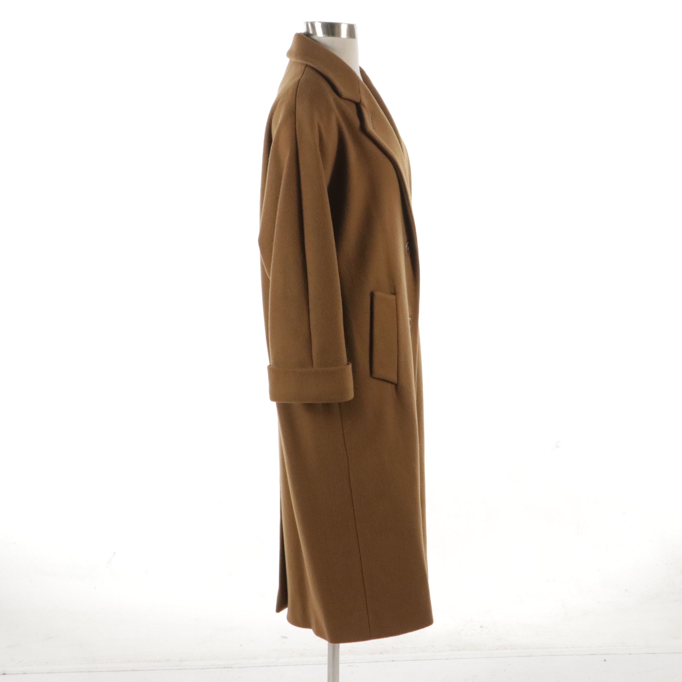 Bill Blass Signature Light Brown Wool Knee-Length Coat, Circa 1975