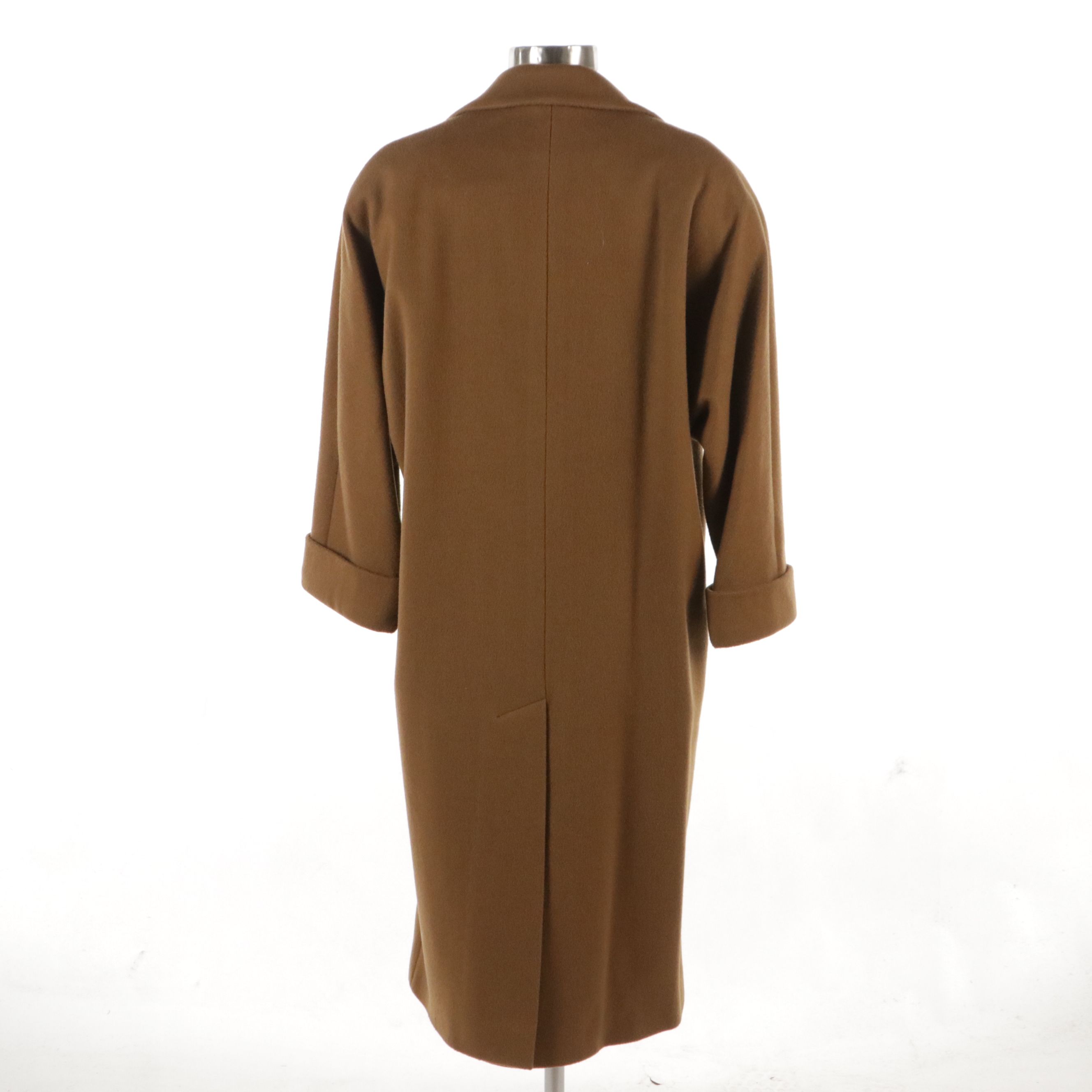 Bill Blass Signature Light Brown Wool Knee-Length Coat, Circa 1975