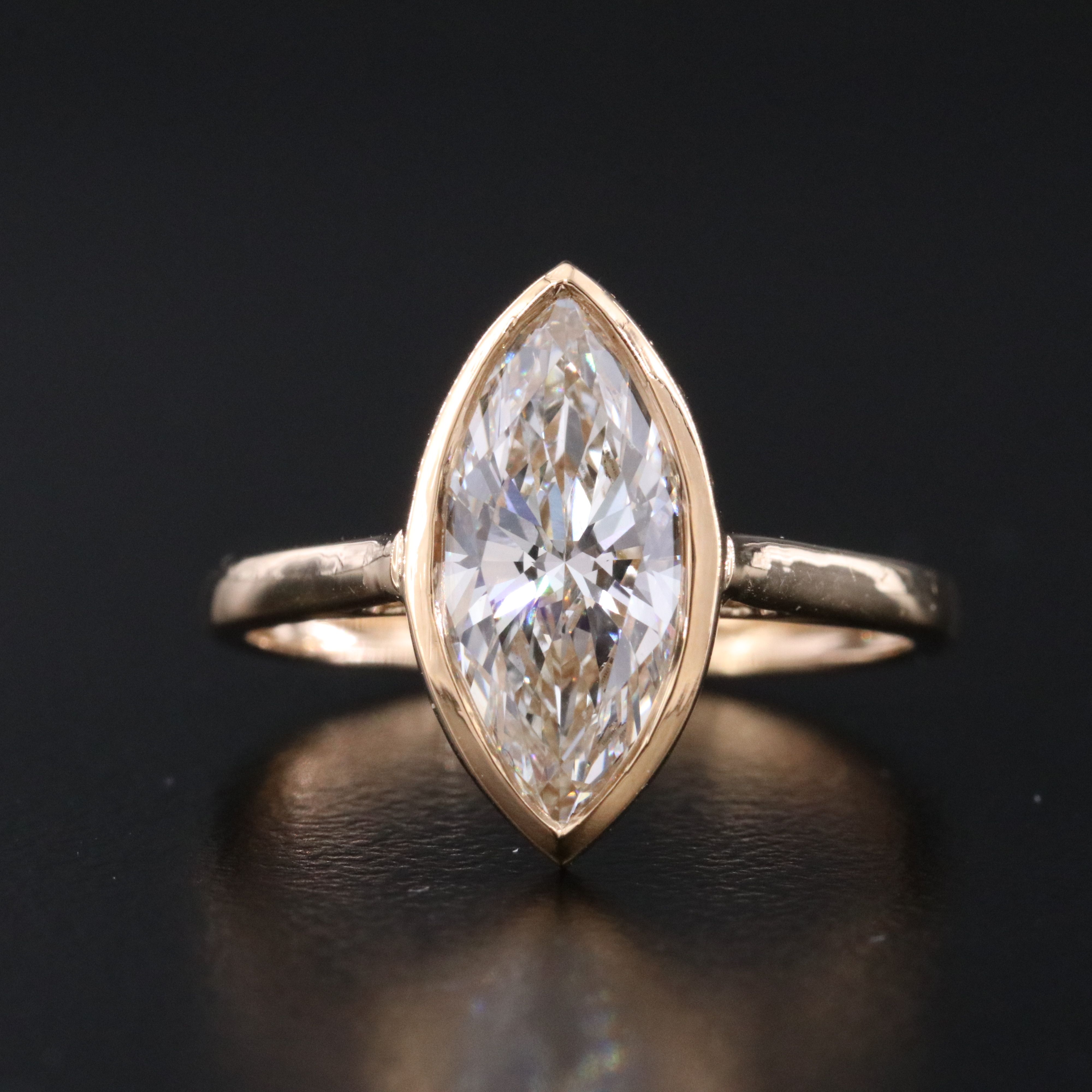 18K 1.99 CT Lab Grown Diamond Solitaire Ring with IGI Report