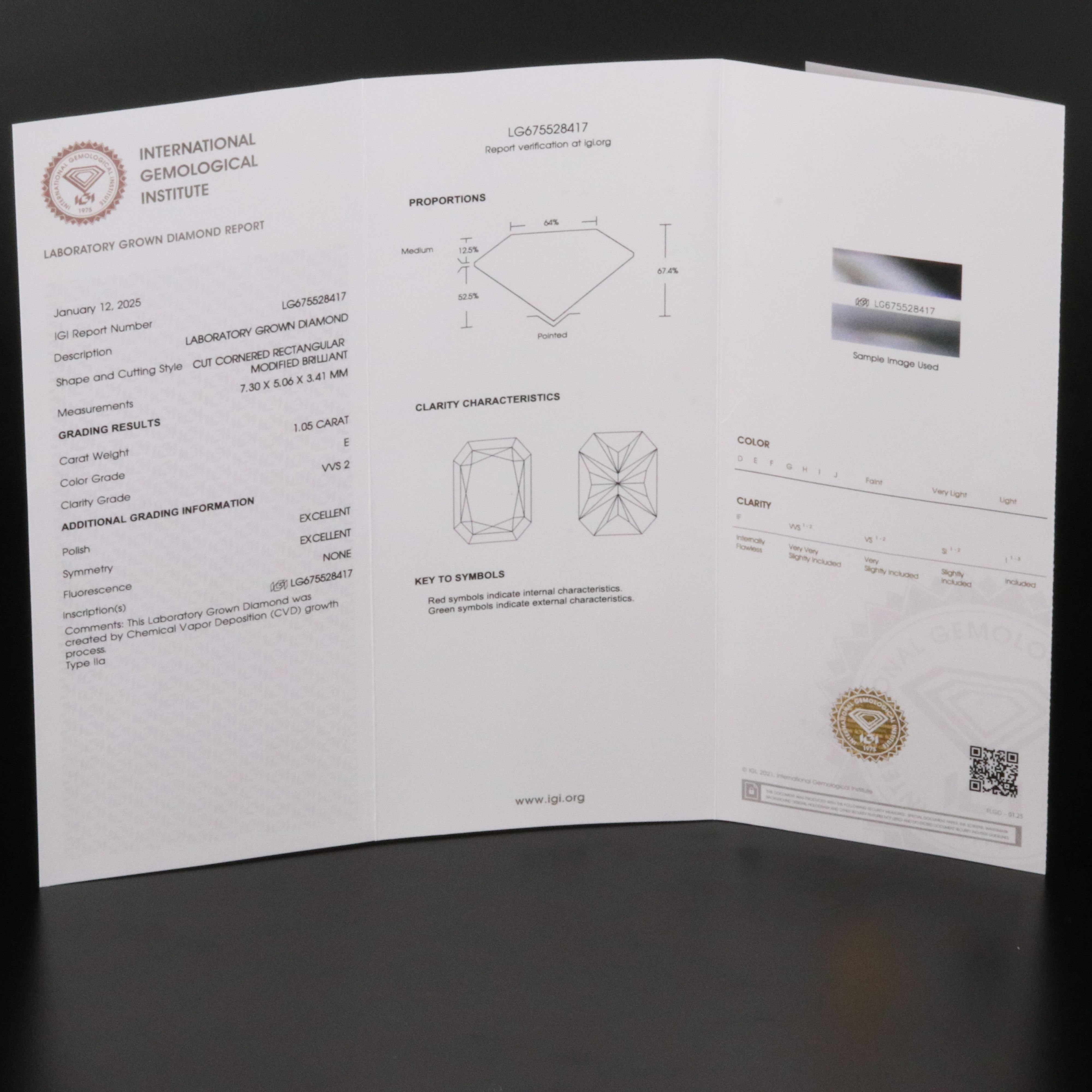 14K 7.20 CTW Lab Grown Diamond Ring with IGI Reports