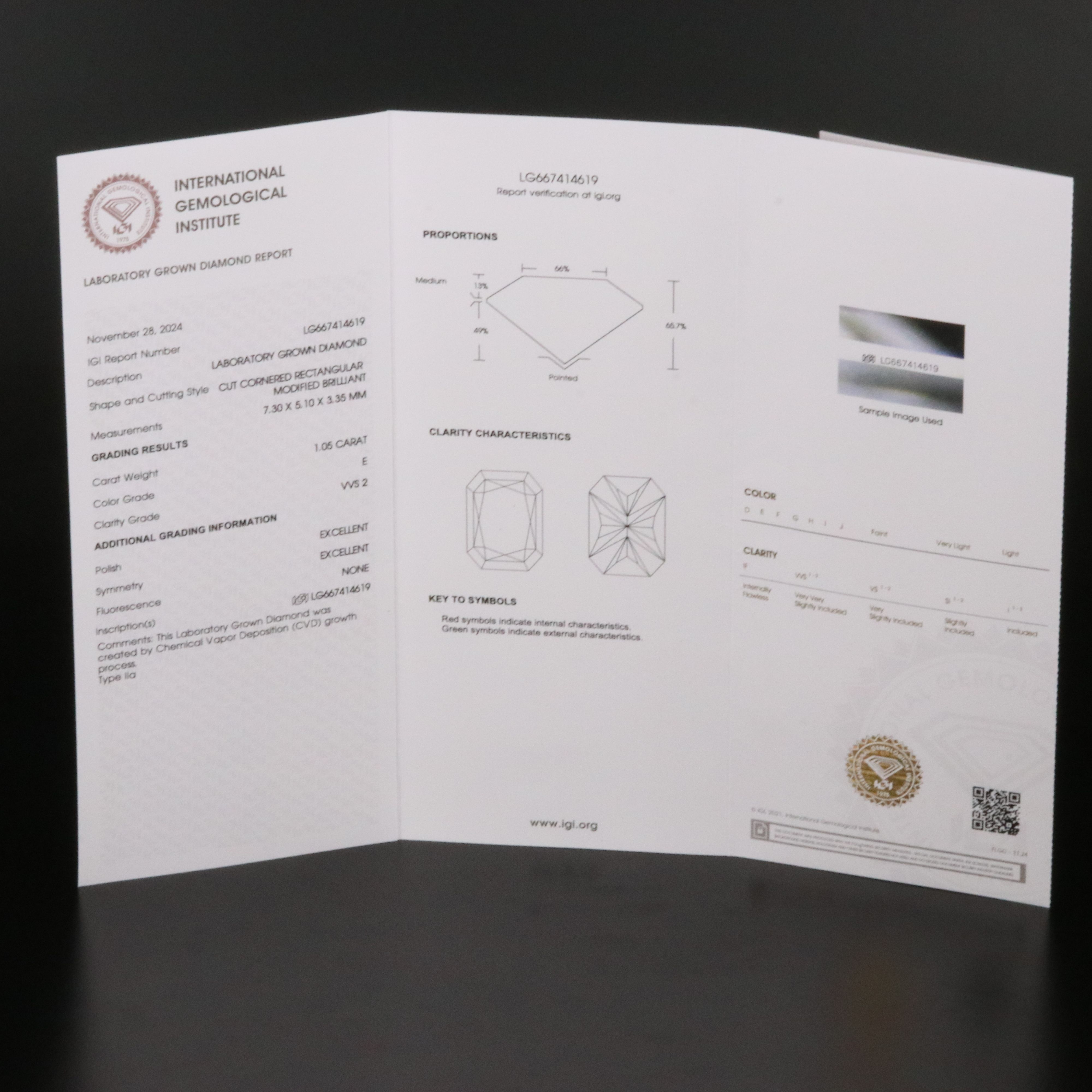 14K 7.20 CTW Lab Grown Diamond Ring with IGI Reports
