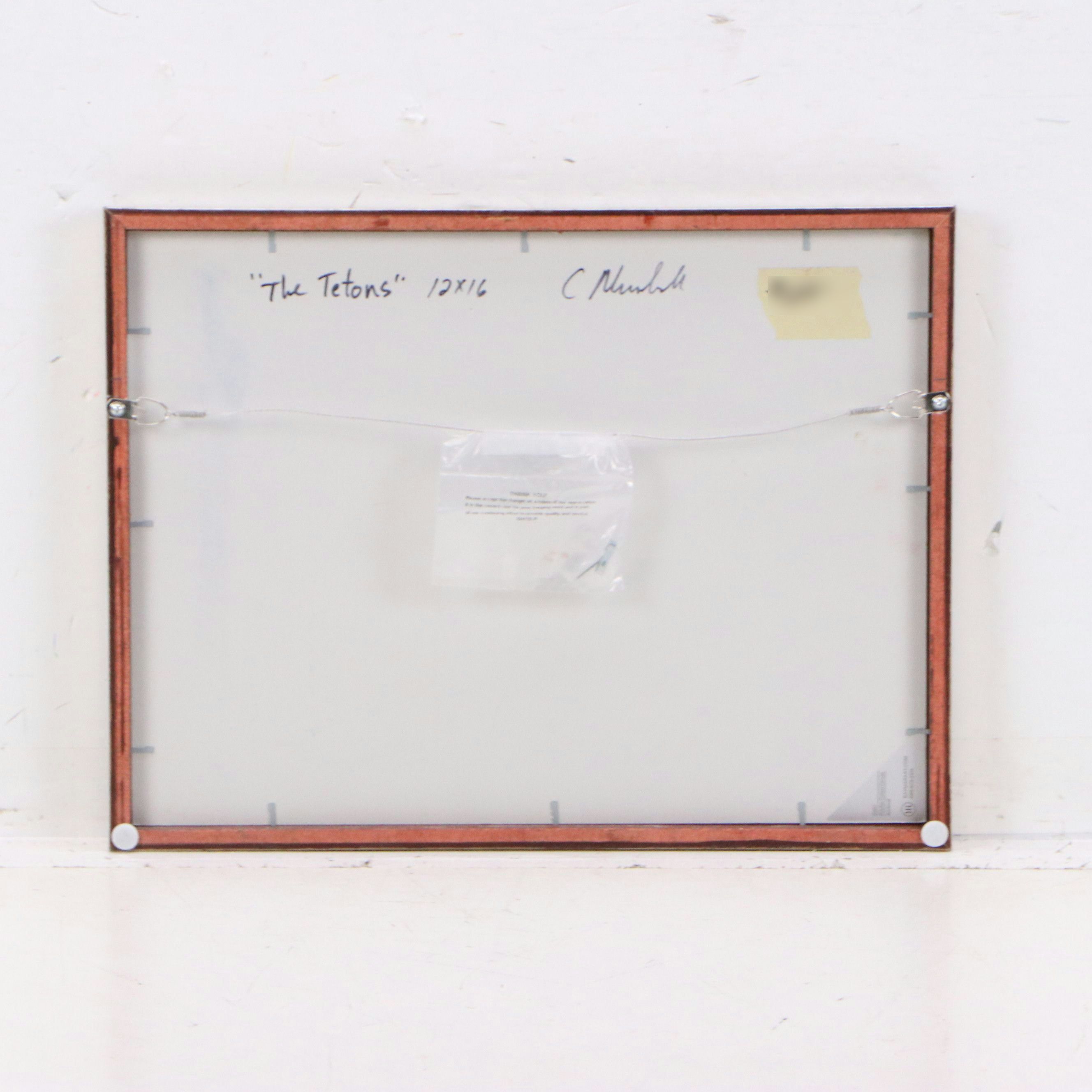 Chuck Marshall Landscape Oil Painting "The Tetons," 21st Century