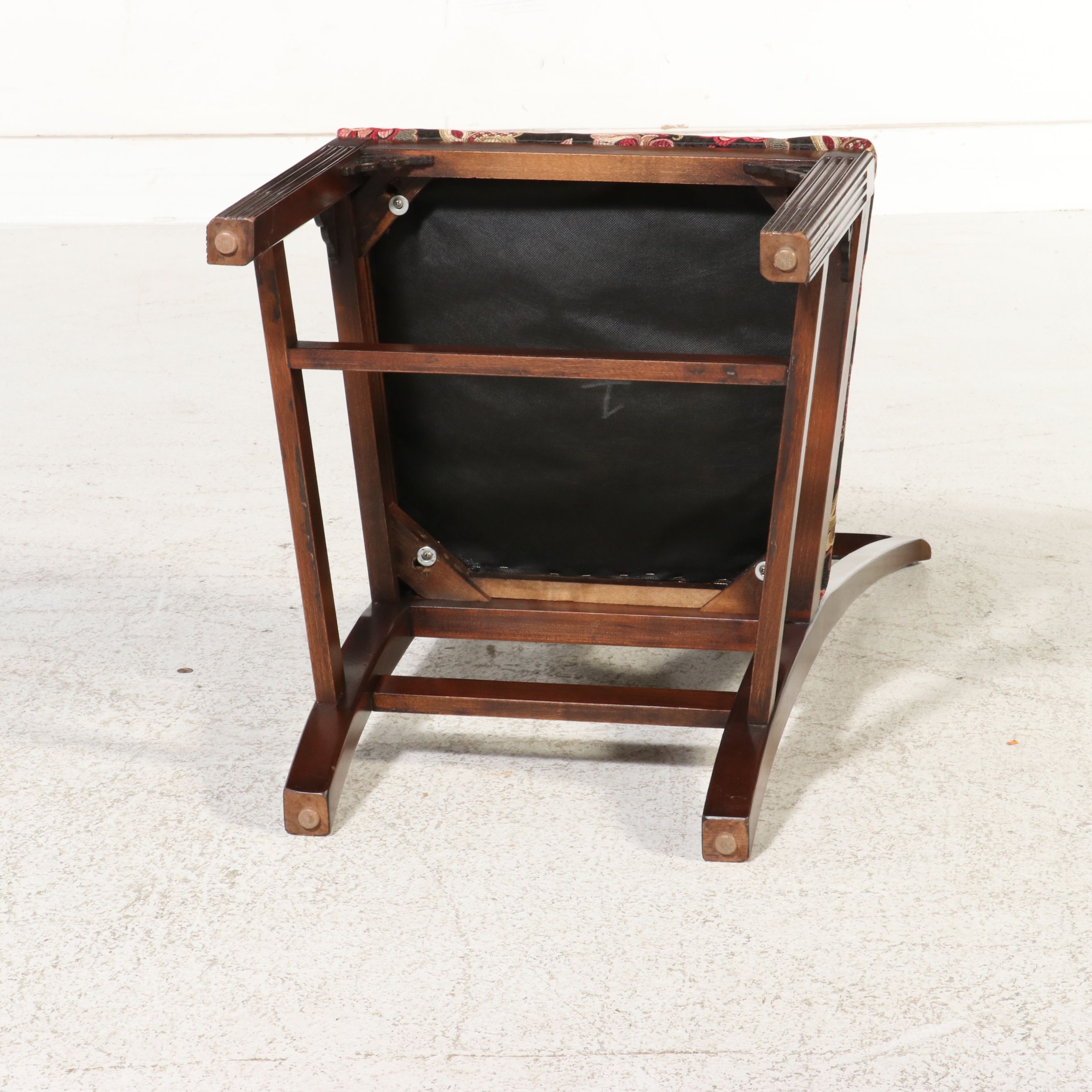 Chippendale Style and Other Floral Upholstered Dining Chairs, Late 20th Century