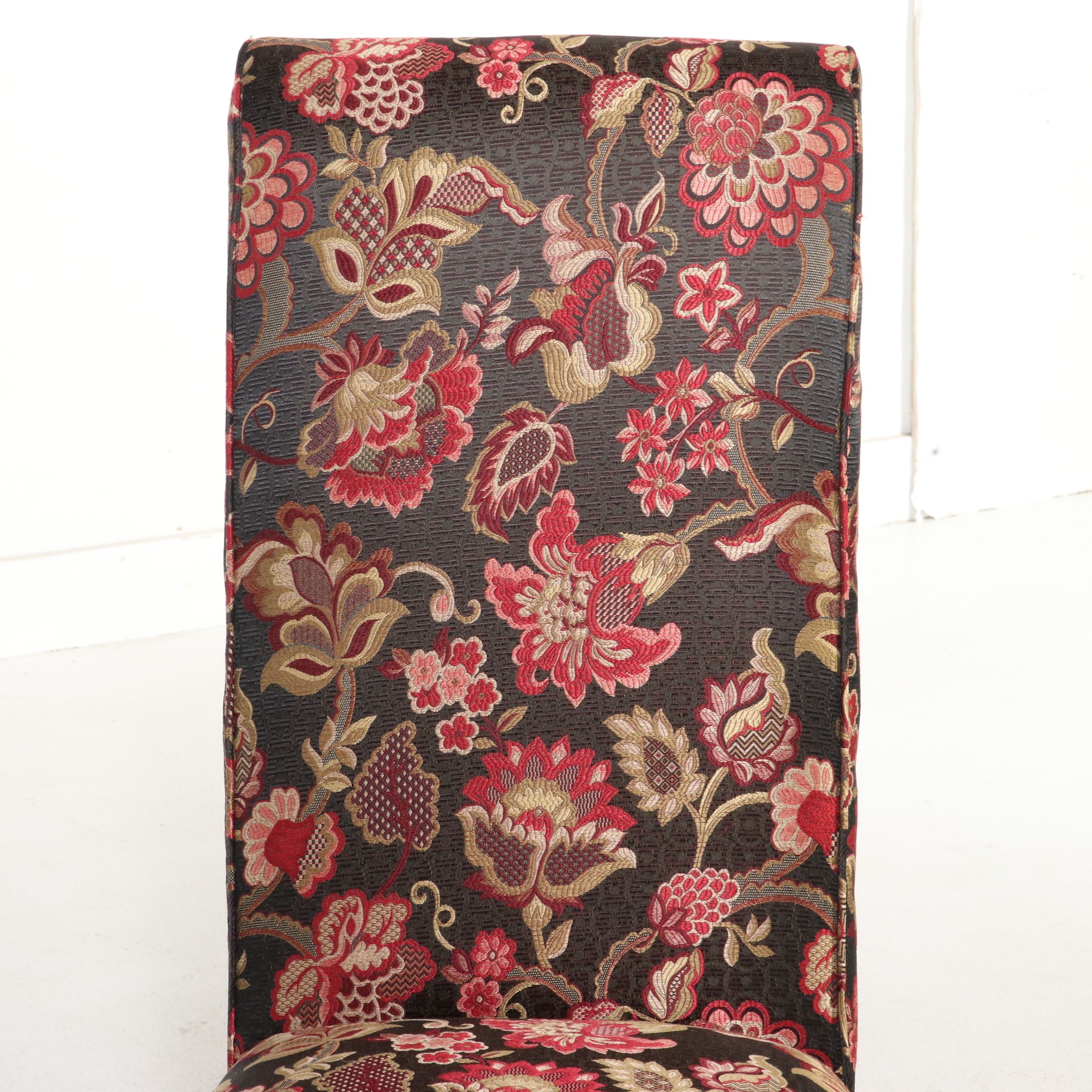 Chippendale Style and Other Floral Upholstered Dining Chairs, Late 20th Century