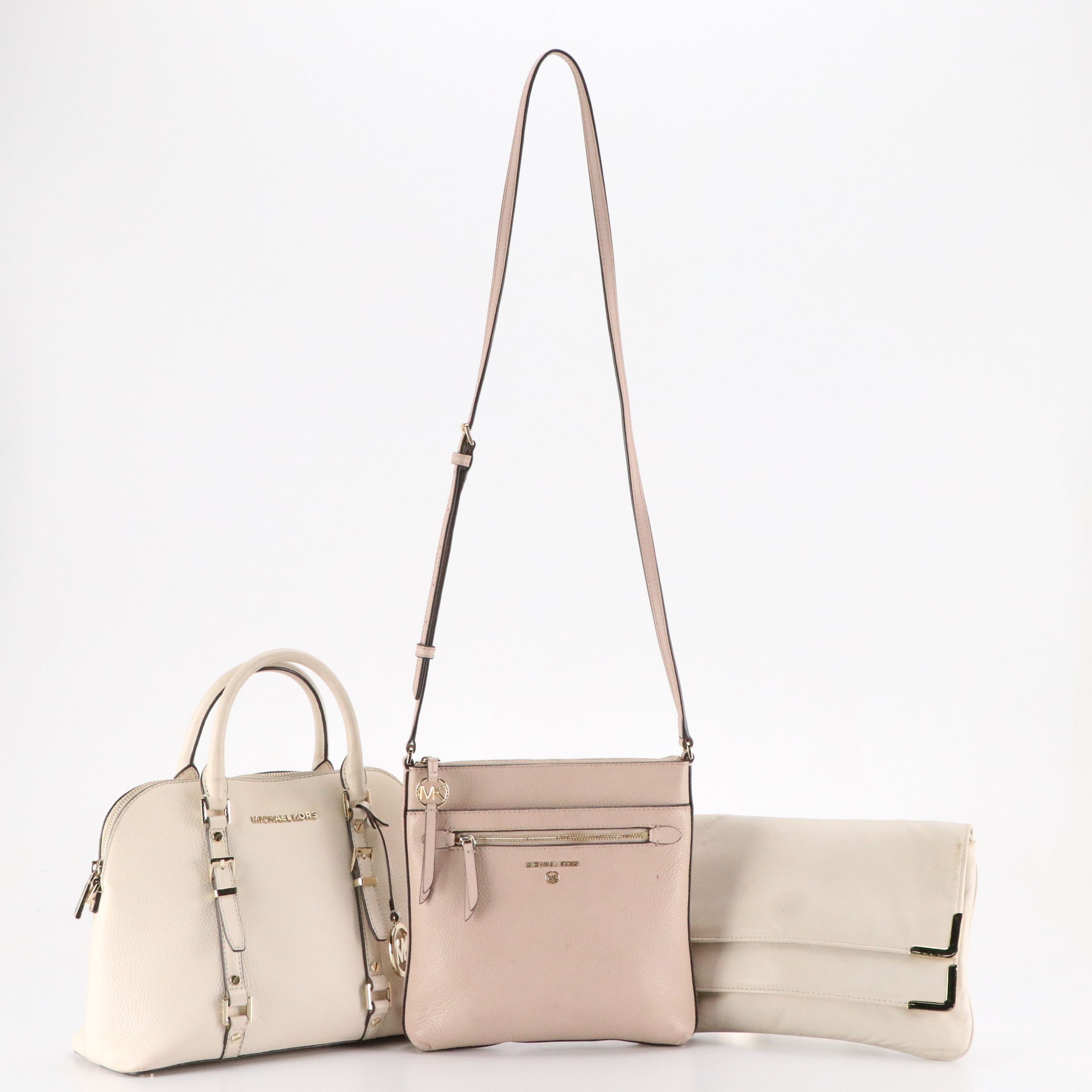 Michael Kors Bedford Legacy Handbag, Jet Set Crossbody Bag and Foldover Clutch