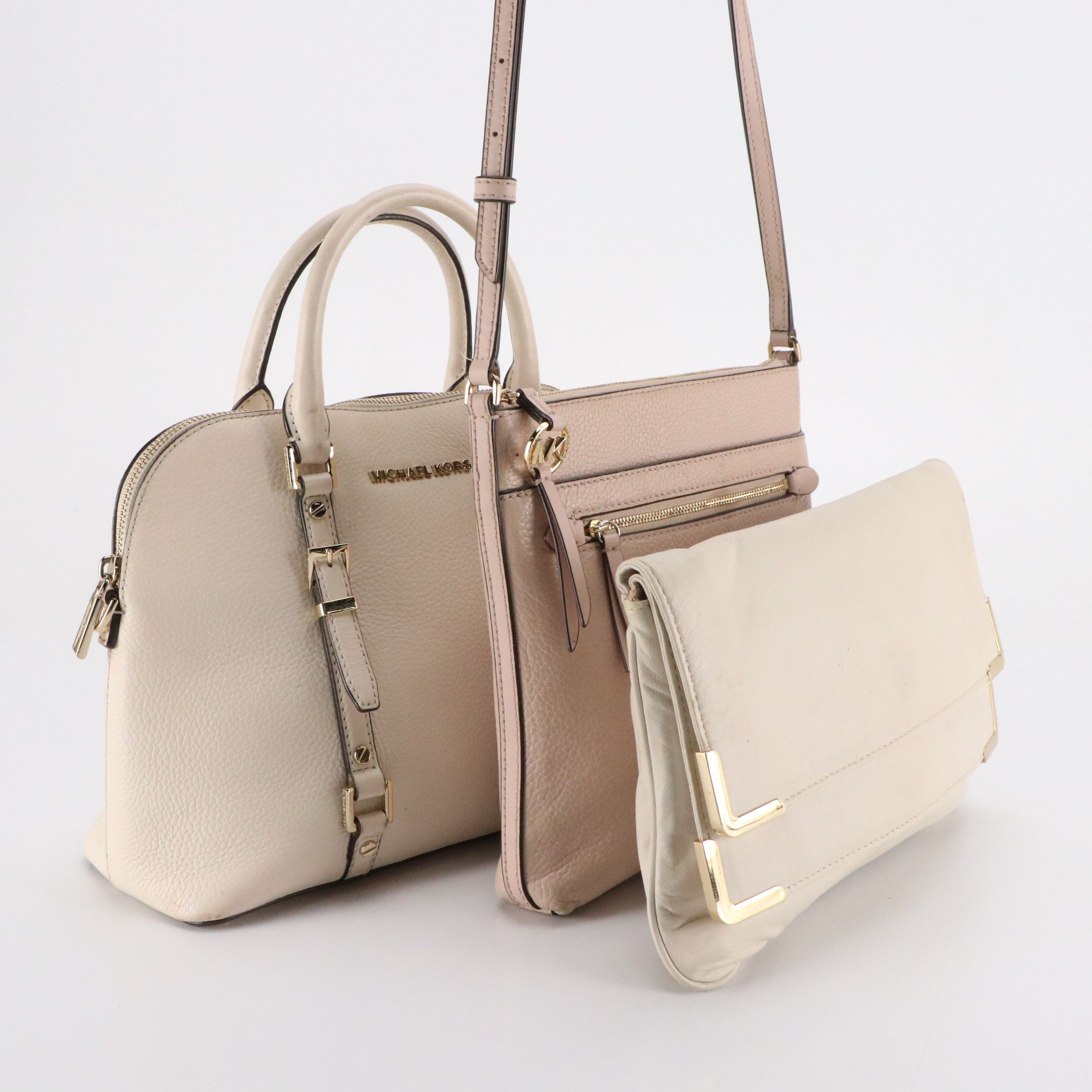 Michael Kors Bedford Legacy Handbag, Jet Set Crossbody Bag and Foldover Clutch