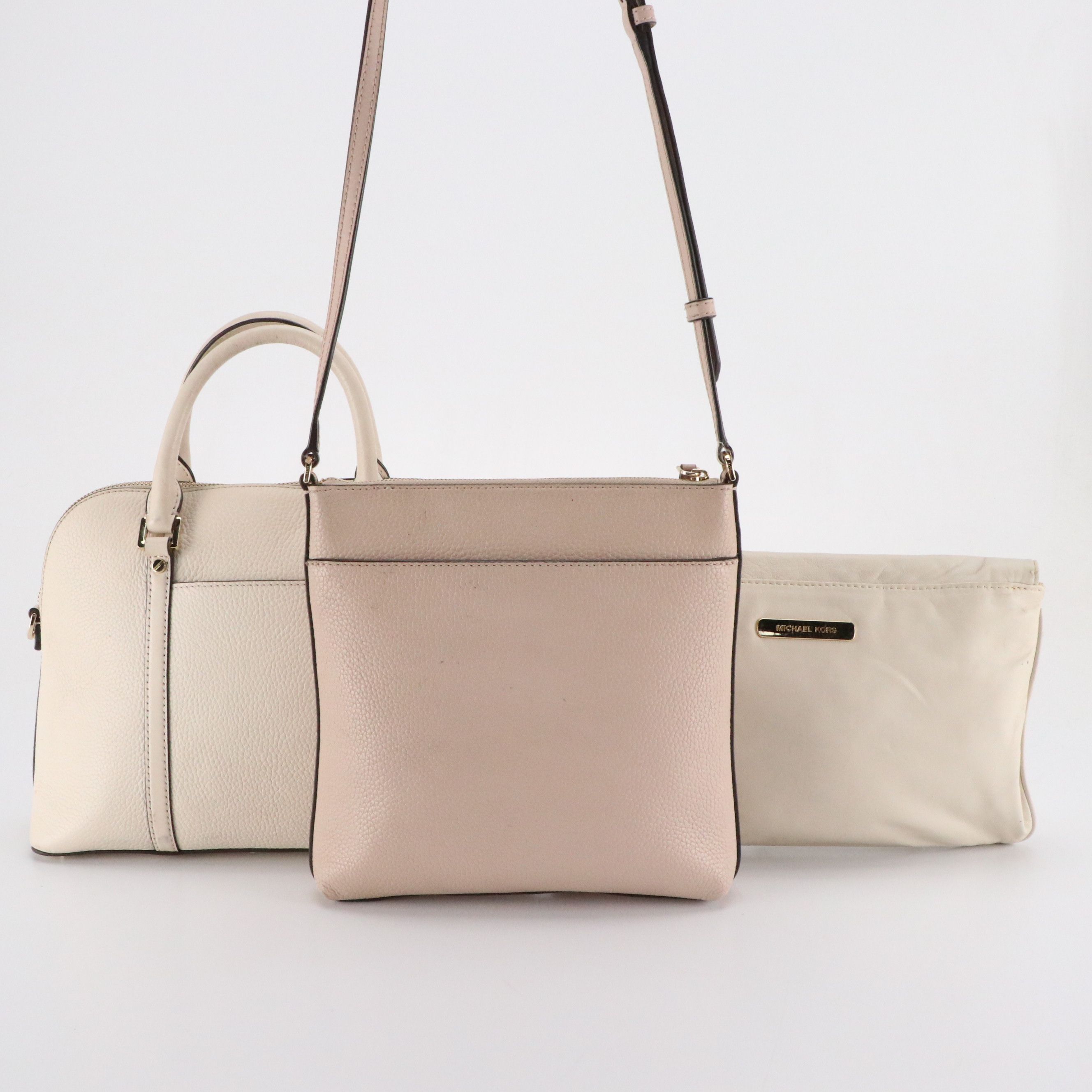 Michael Kors Bedford Legacy Handbag, Jet Set Crossbody Bag and Foldover Clutch