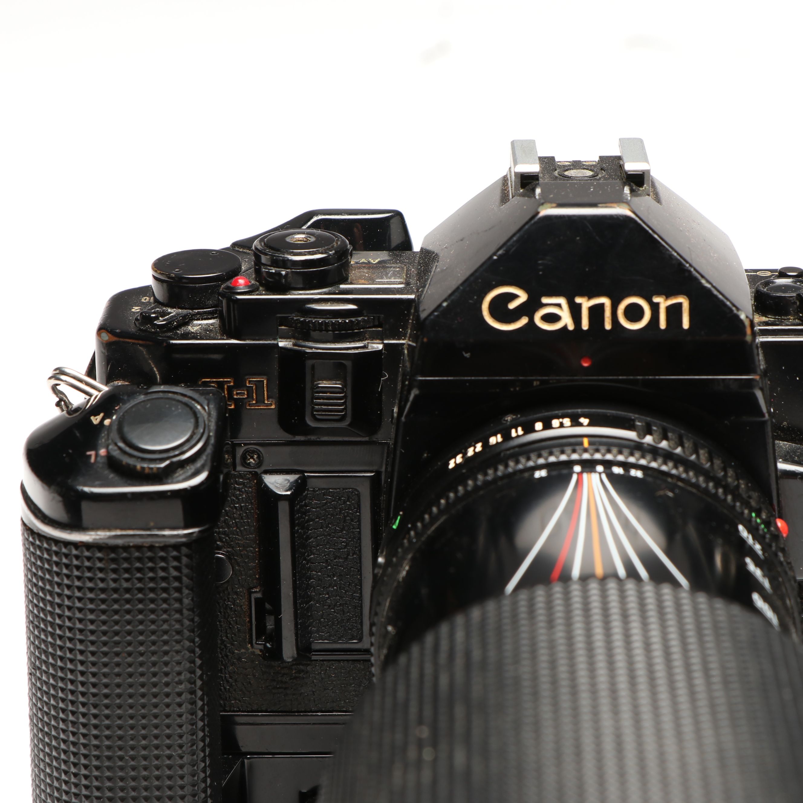 Canon A-1, AT-1 and QL 25mm Film Cameras with Camera Lens