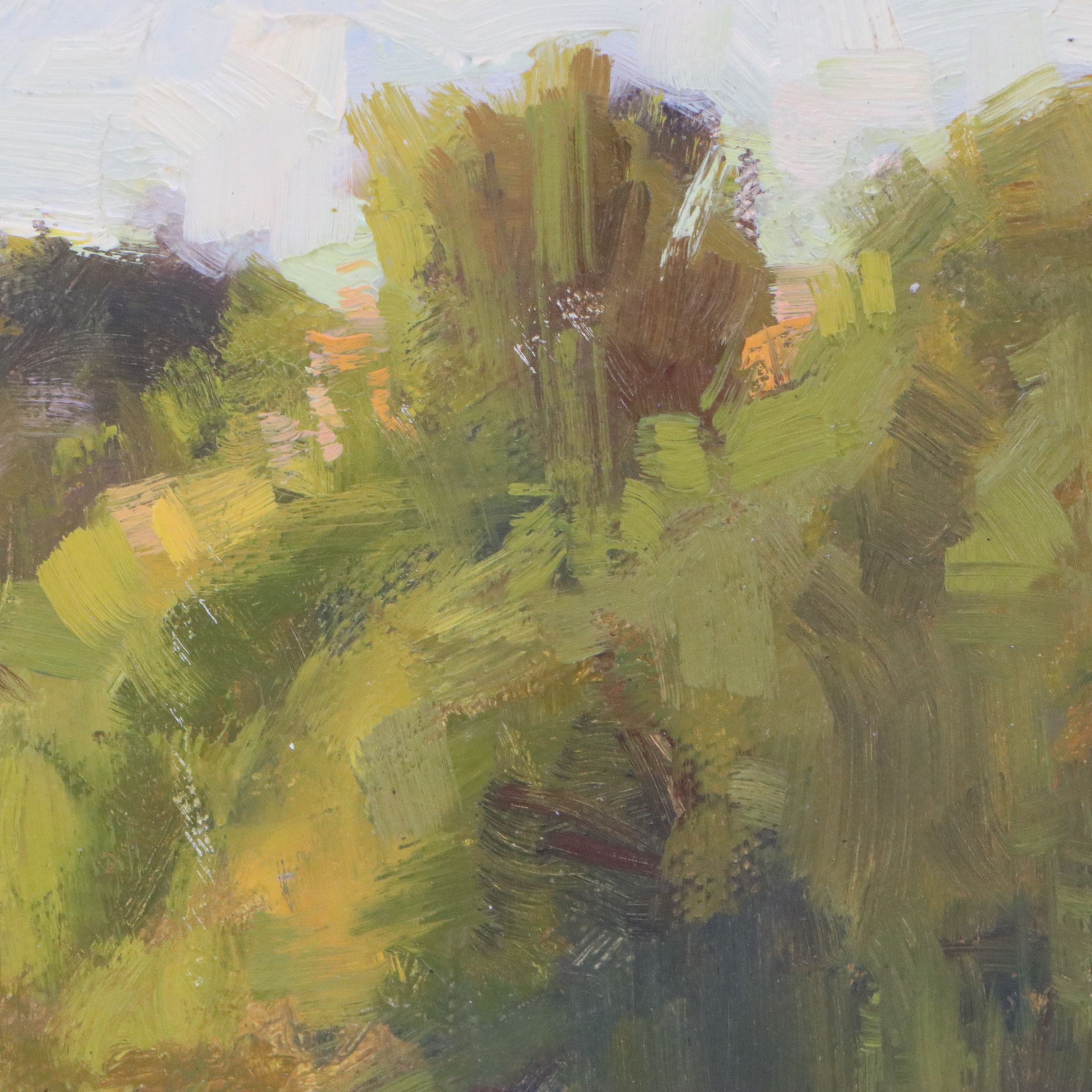 Chuck Marshall River Landscape Oil Painting "Fall on the Little Miami River"