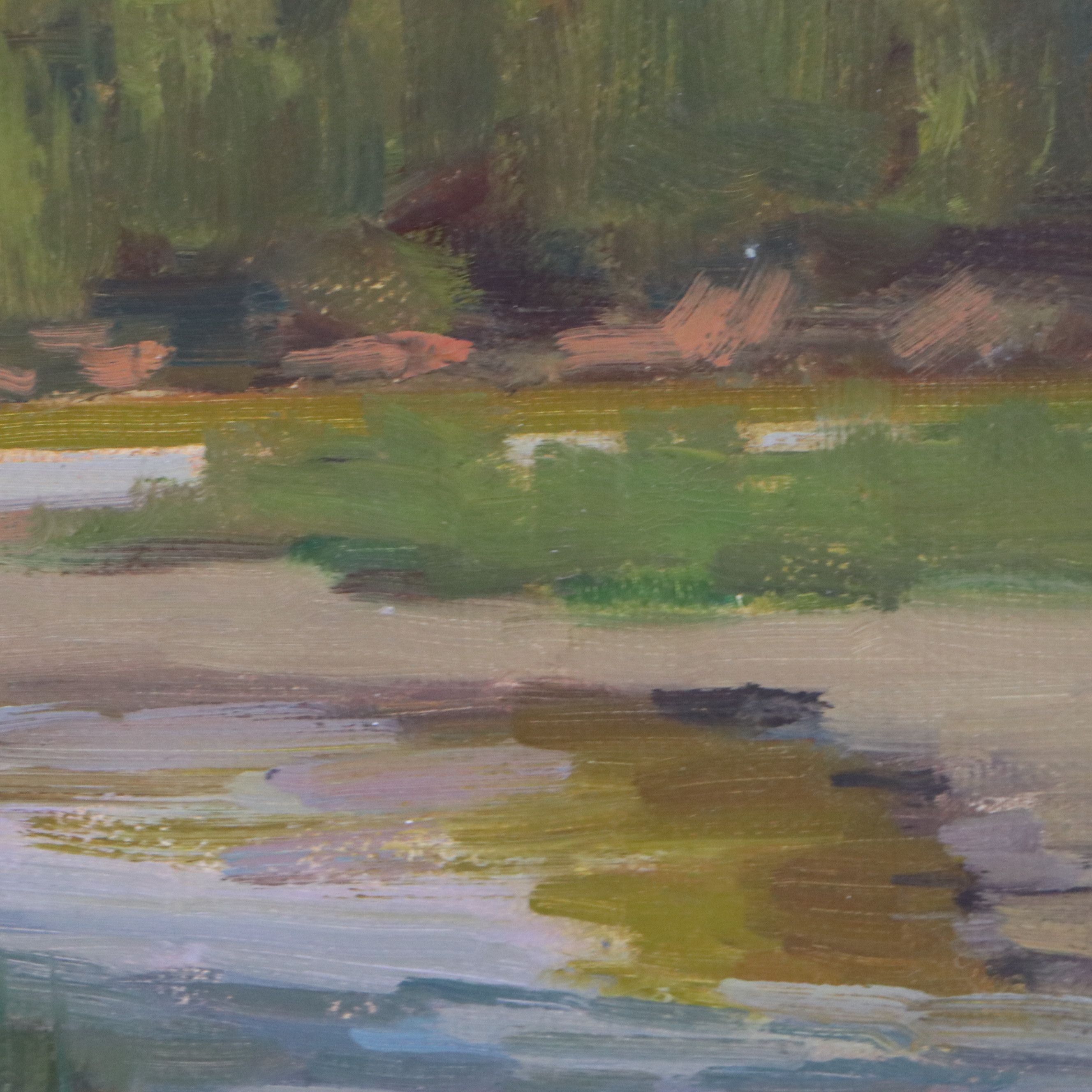 Chuck Marshall River Landscape Oil Painting "Fall on the Little Miami River"