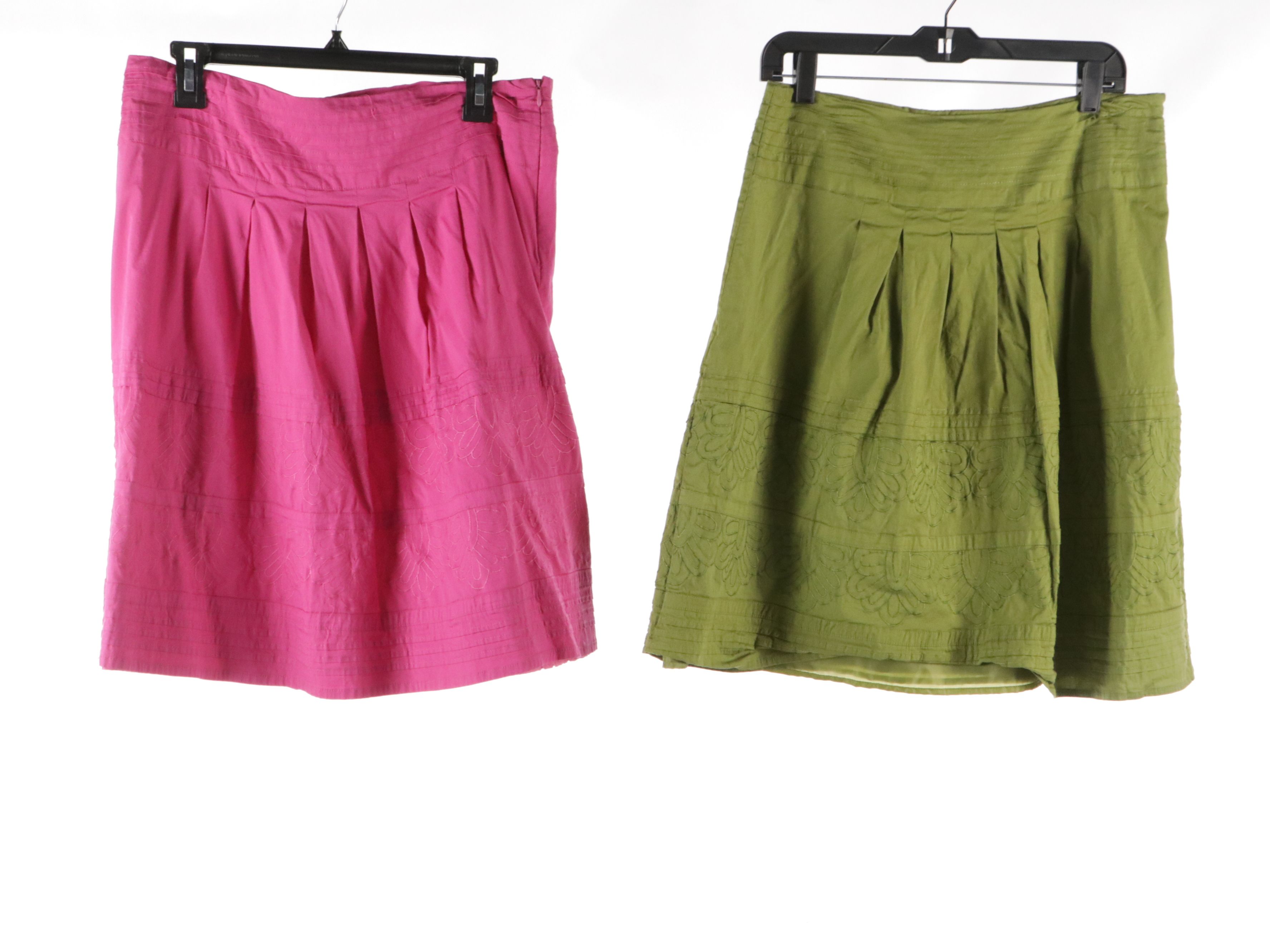 Josephine Chaus Silk Shantung Pant Set with Alexandra Bartlett Cotton Skirts