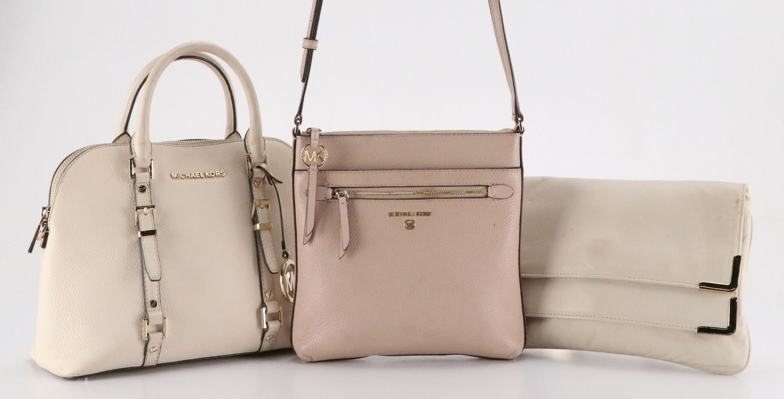 Michael Kors Bedford Legacy Handbag, Jet Set Crossbody Bag and Foldover Clutch