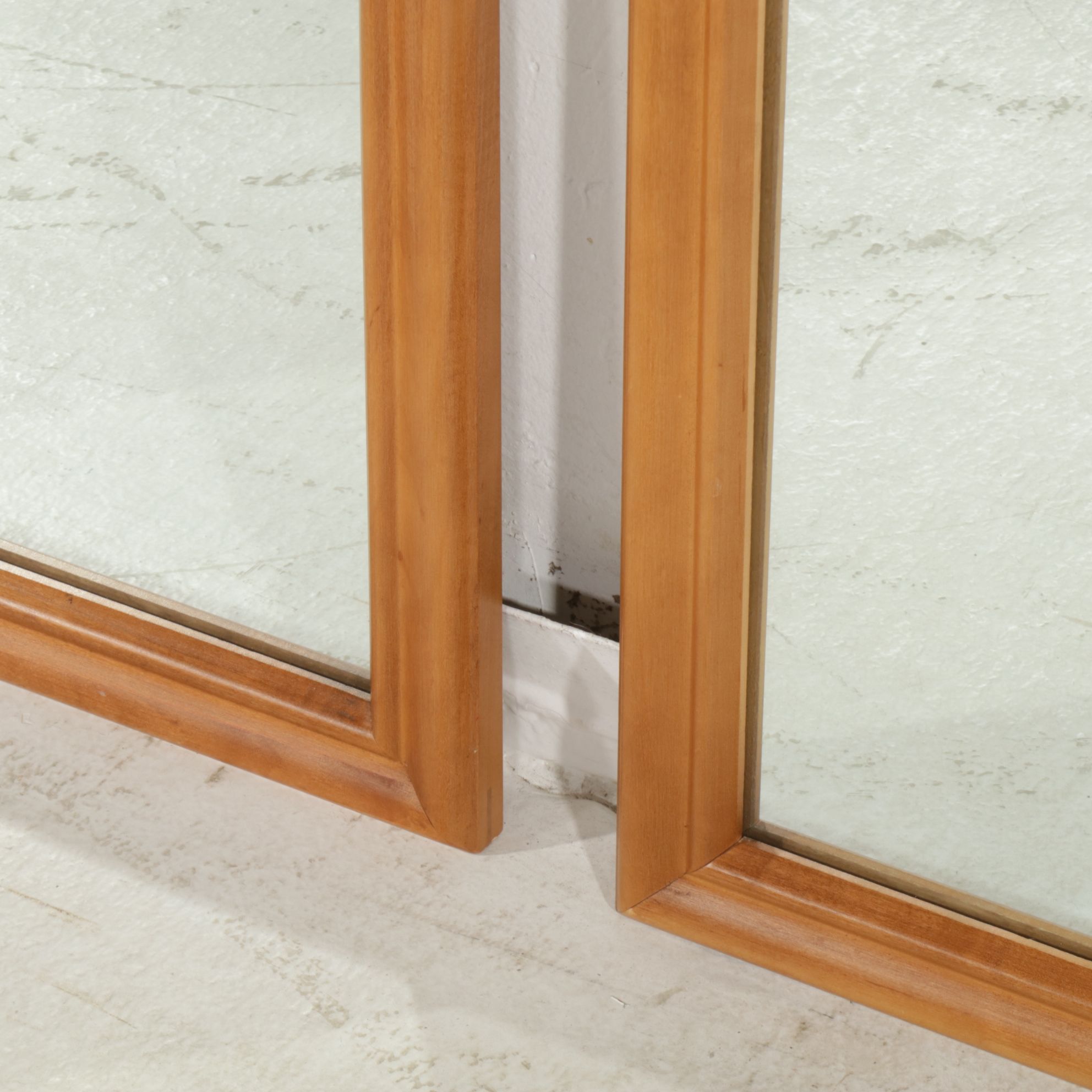 Pair of Willard Maple Pier Mirrors, Mid-20th Century