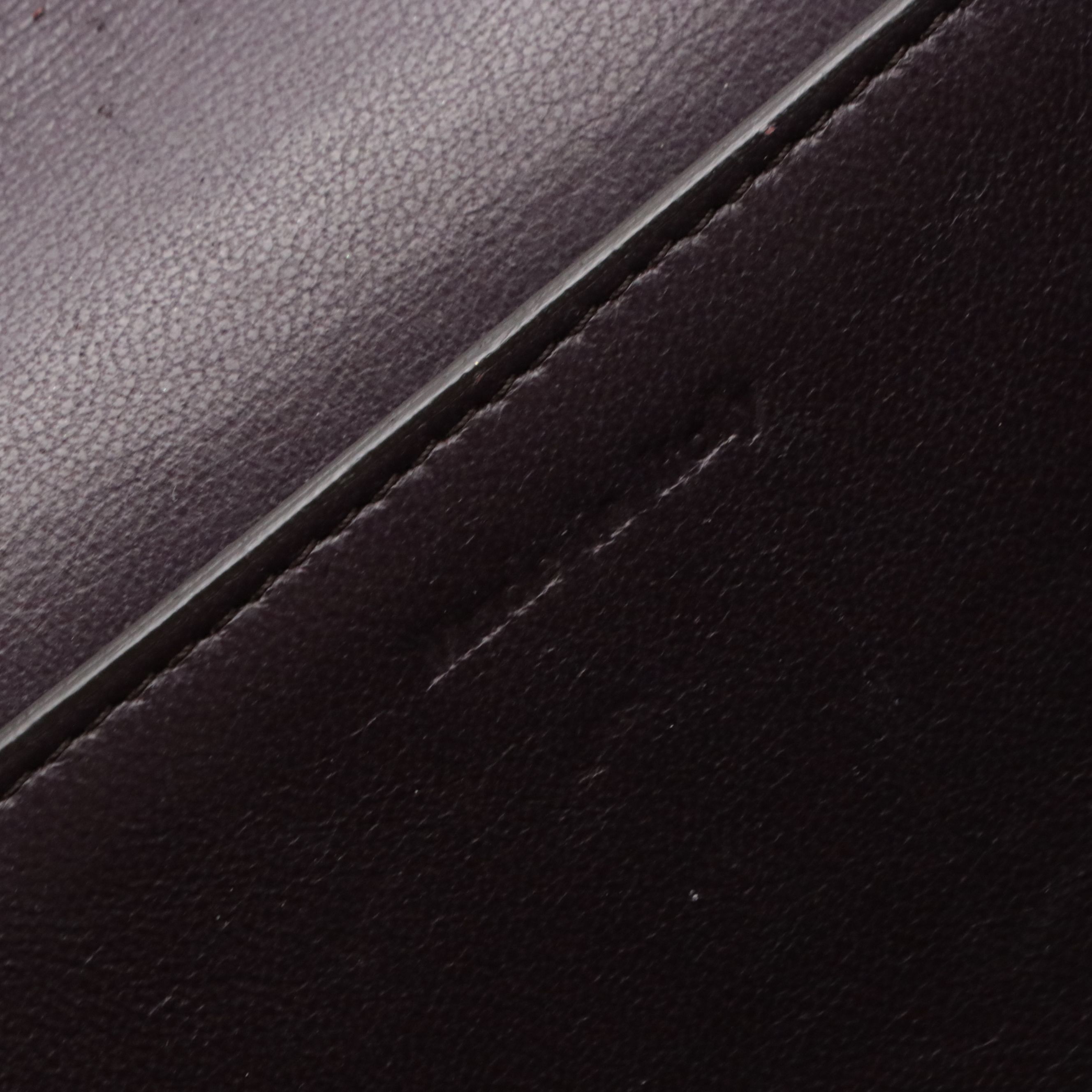 Céline Medium Frame Shoulder Bag in Beige and Burgundy Calfskin Leather