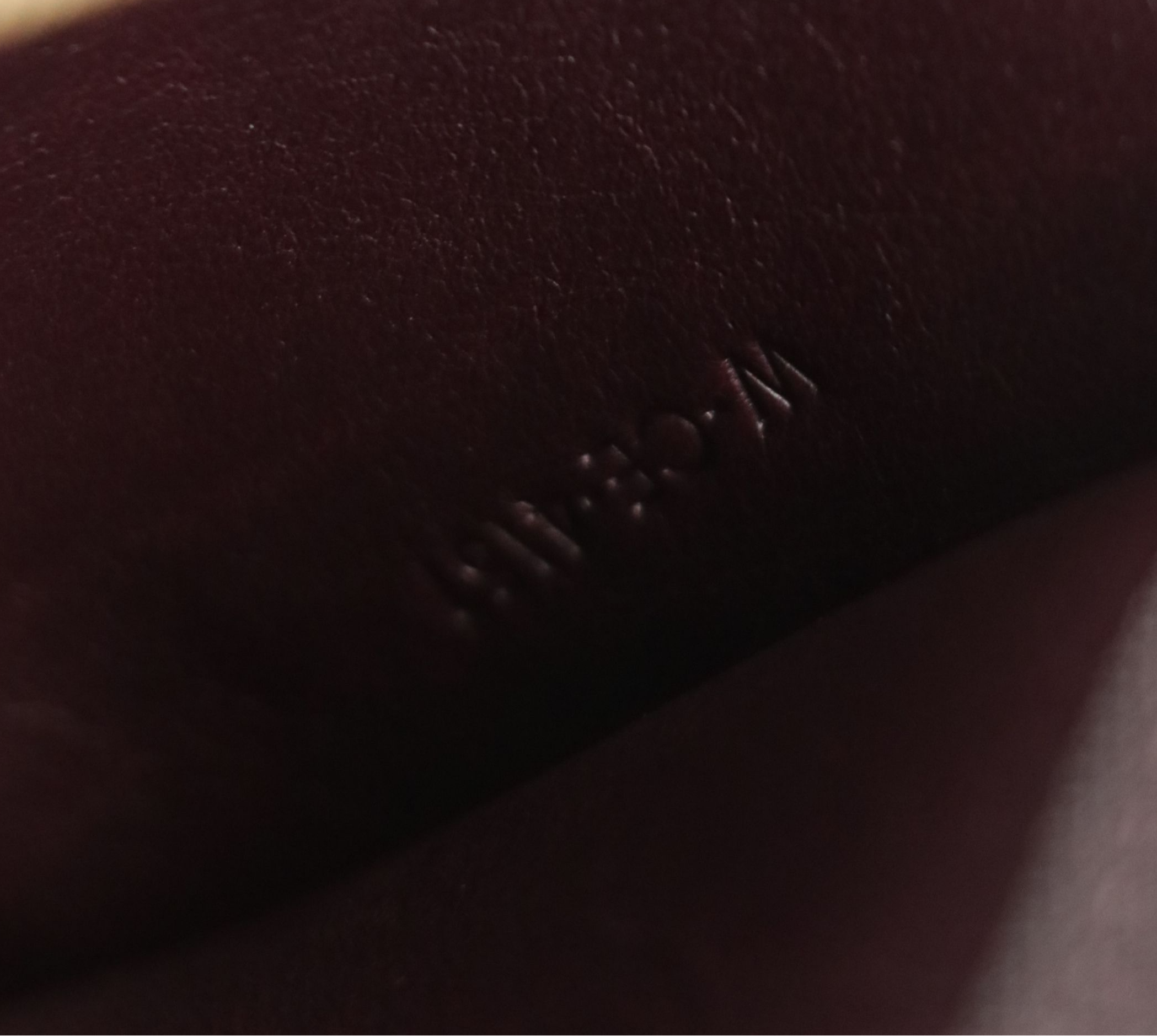 Céline Medium Frame Shoulder Bag in Beige and Burgundy Calfskin Leather