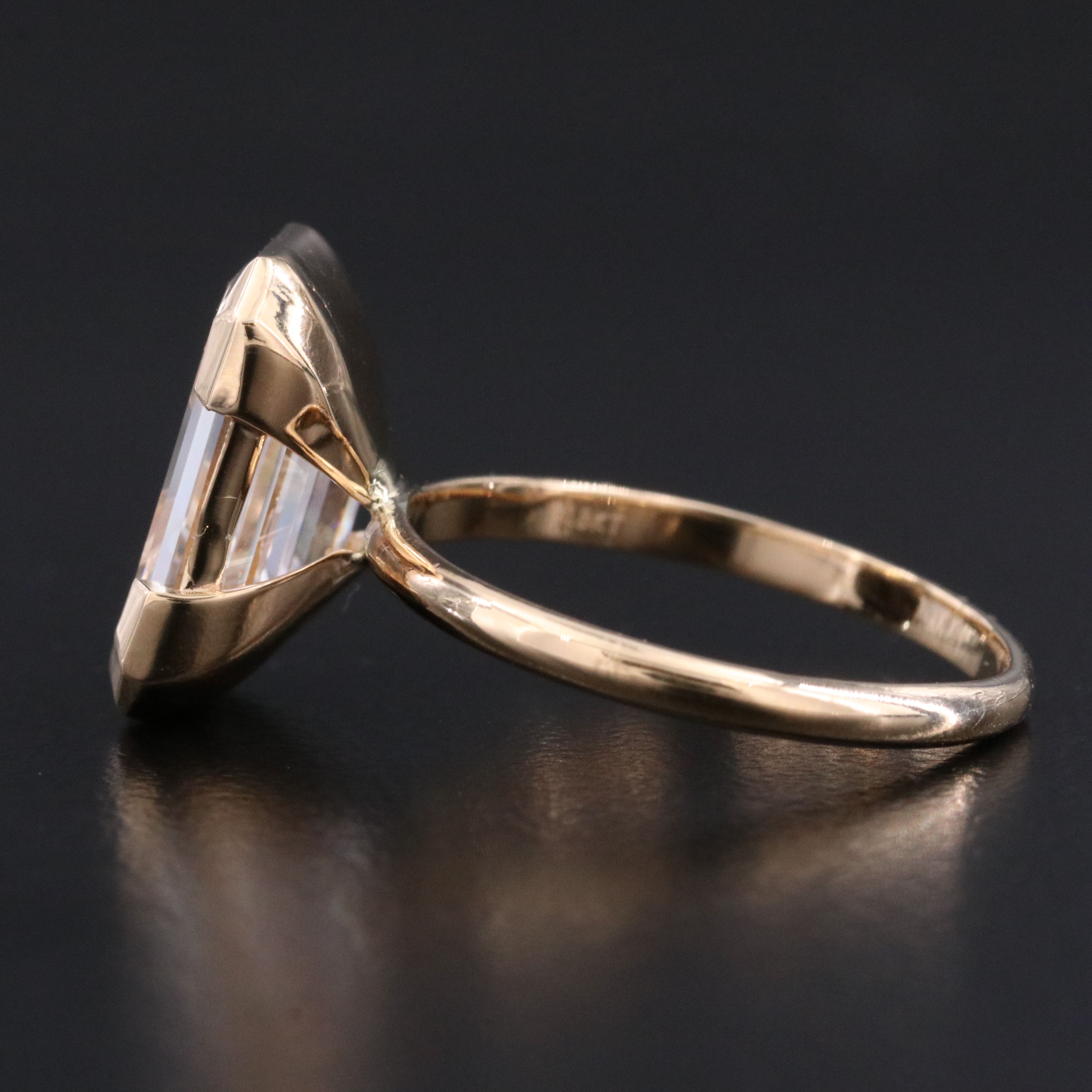 18K 4.95 CT Lab Grown Diamond Solitaire Ring with IGI Report