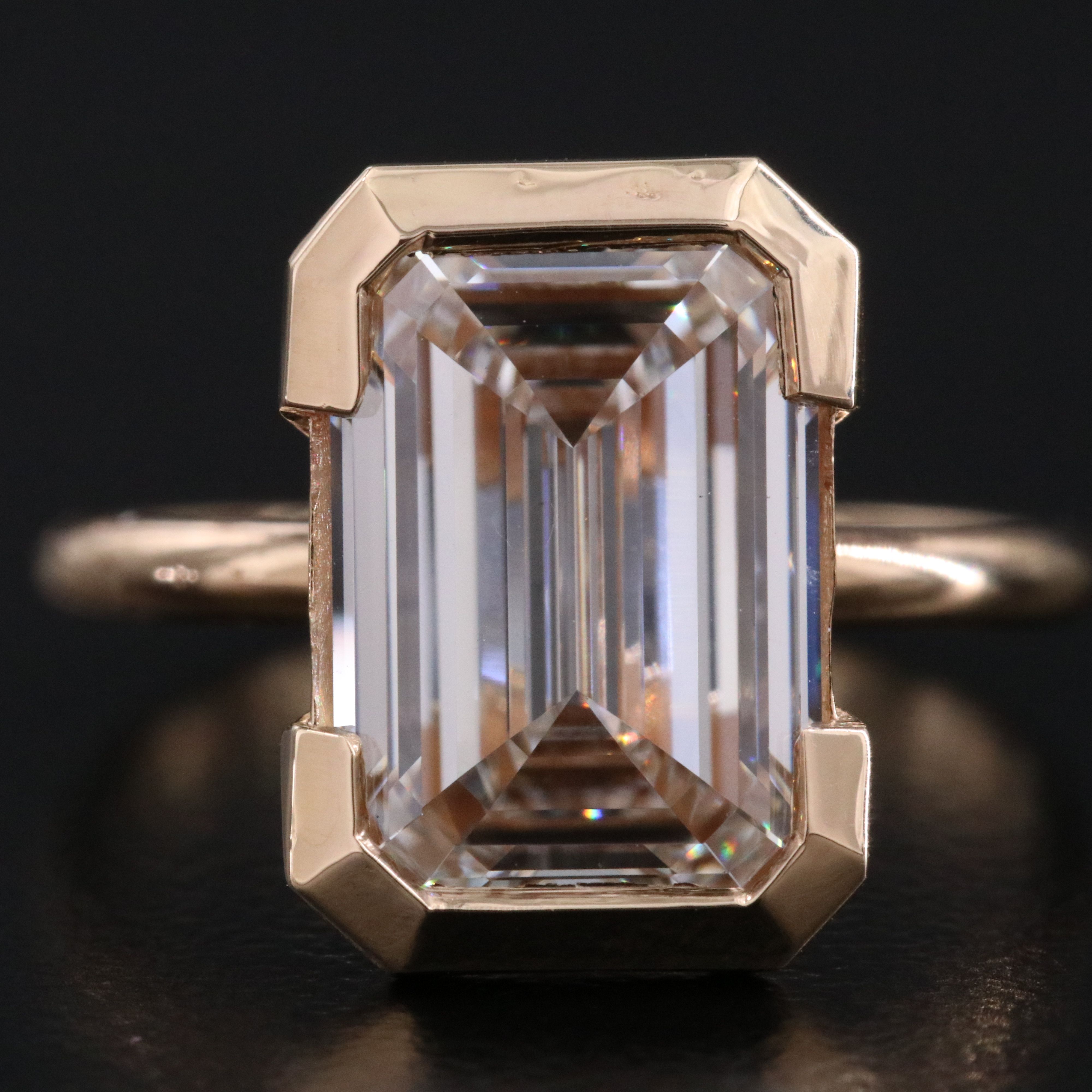 18K 4.95 CT Lab Grown Diamond Solitaire Ring with IGI Report