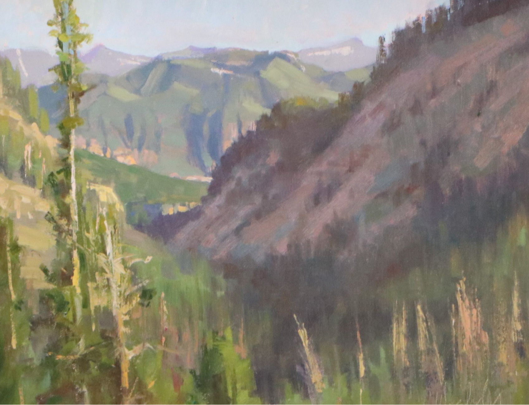 Chuck Marshall Mountainous Landscape Oil Painting, 2018