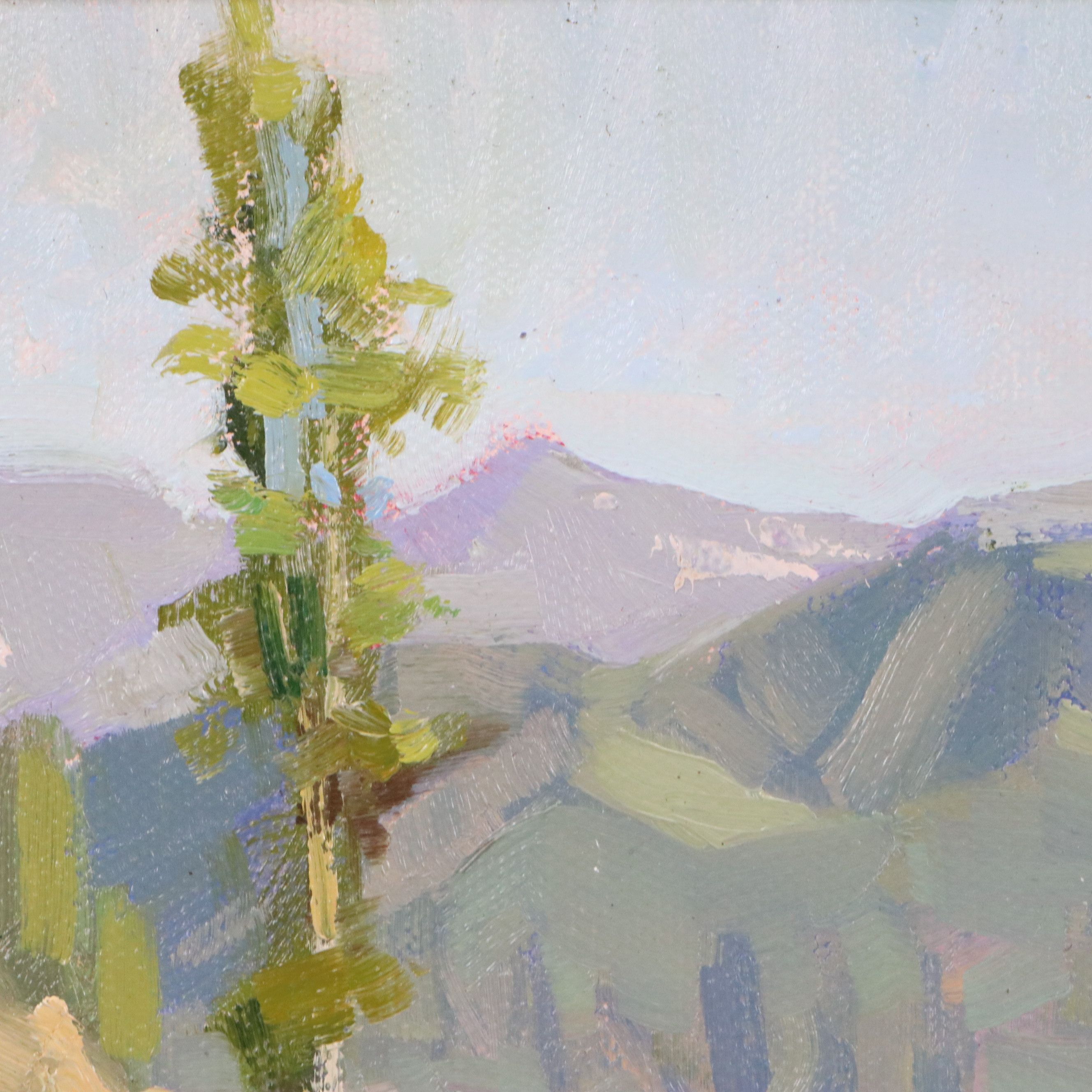 Chuck Marshall Mountainous Landscape Oil Painting, 2018
