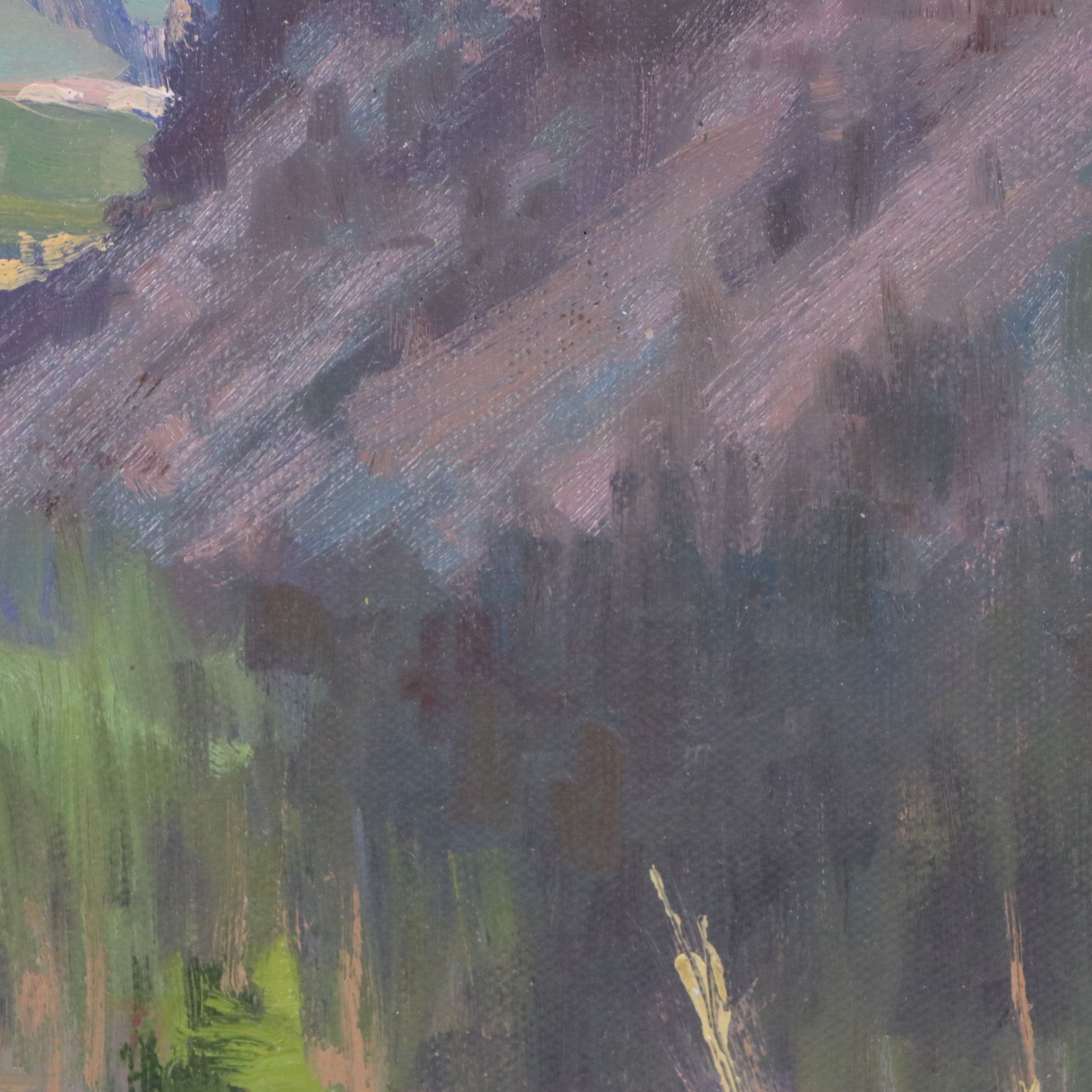 Chuck Marshall Mountainous Landscape Oil Painting, 2018