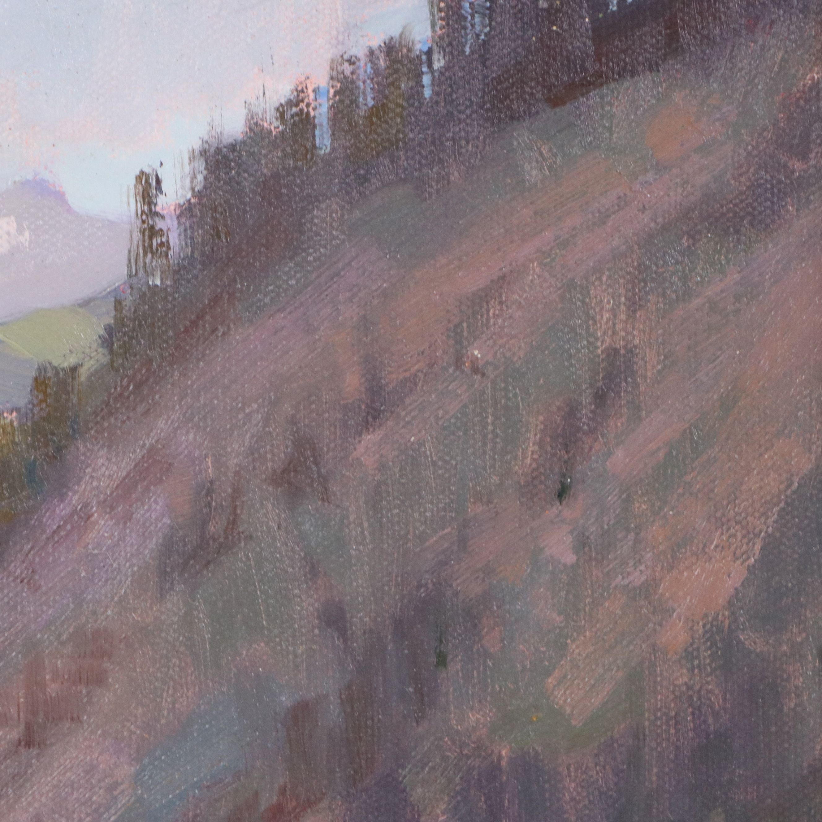 Chuck Marshall Mountainous Landscape Oil Painting, 2018