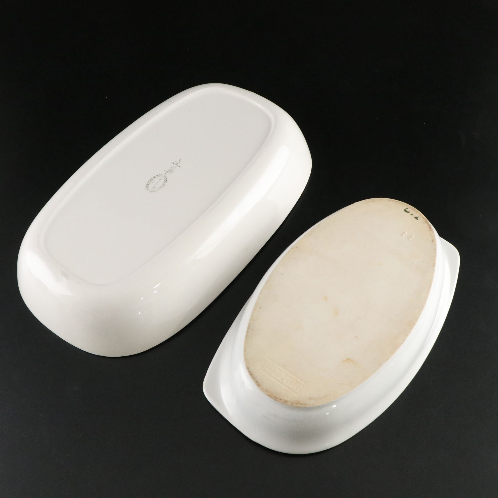 Ironstone Tureen with Underplate and Serving Bowls