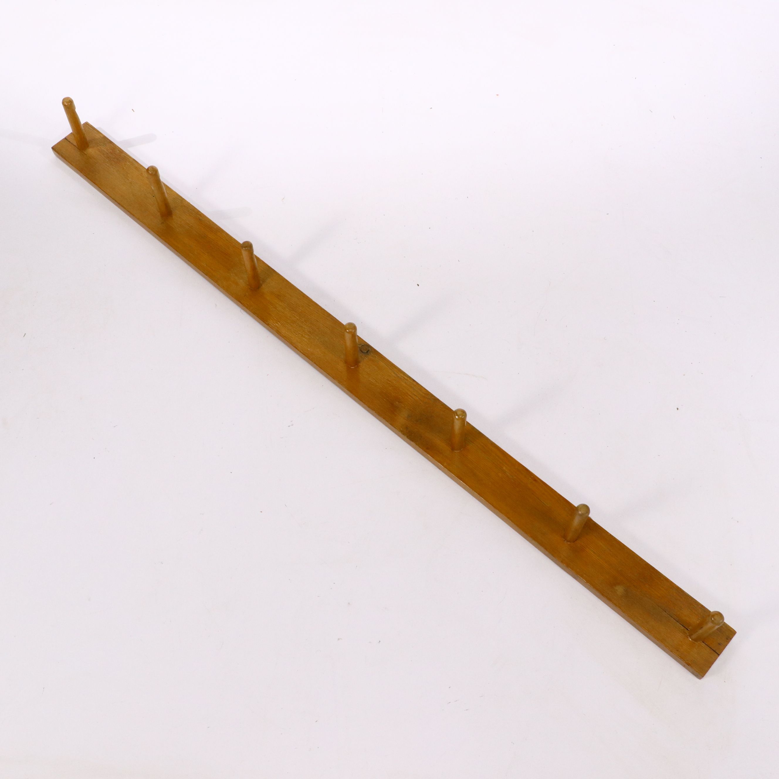 Rustic Hand-Painted Snowman on Wood Ironing Board with Hat Rack and Trees