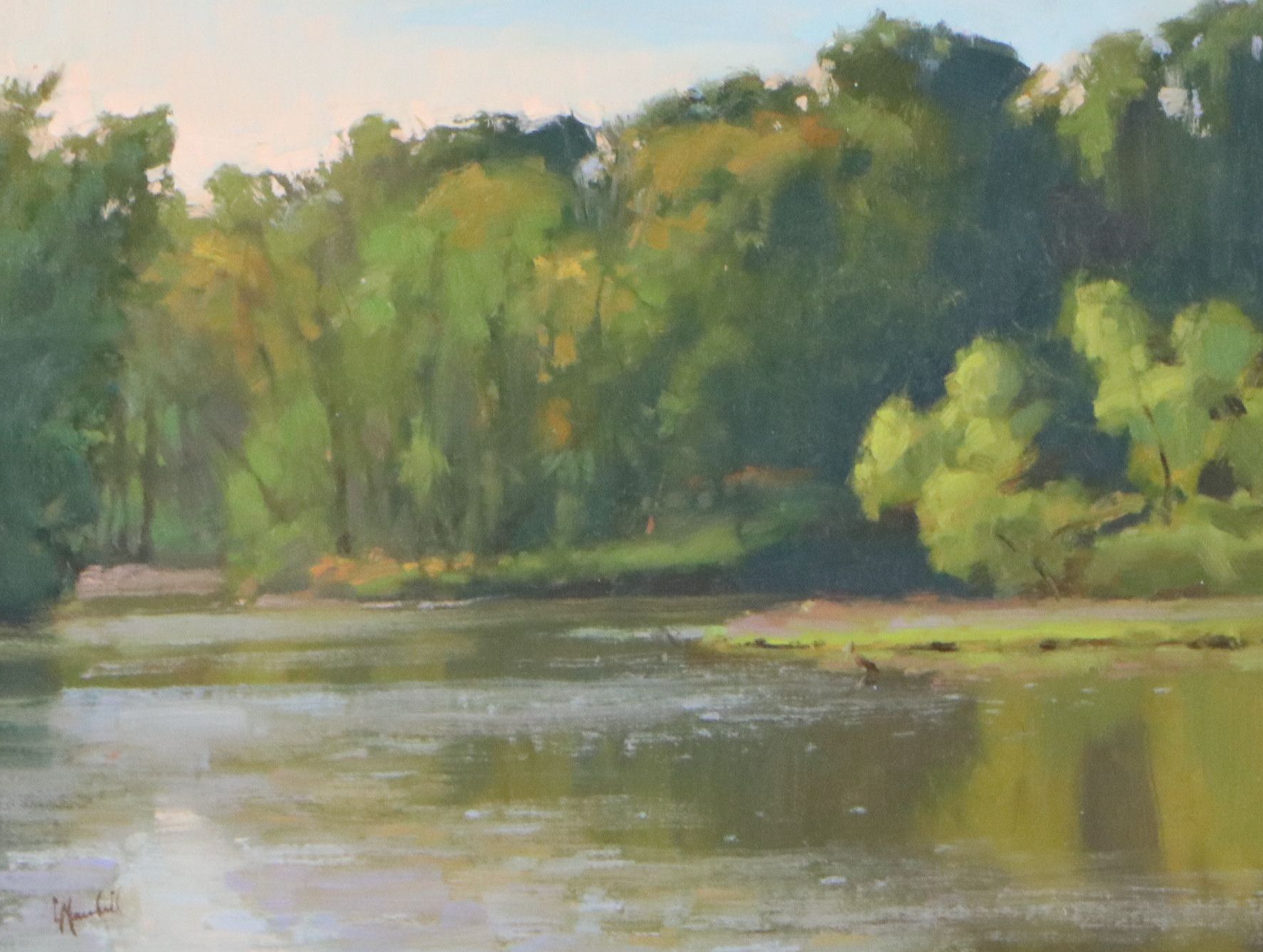 Chuck Marshall River Landscape Oil Painting, 2018