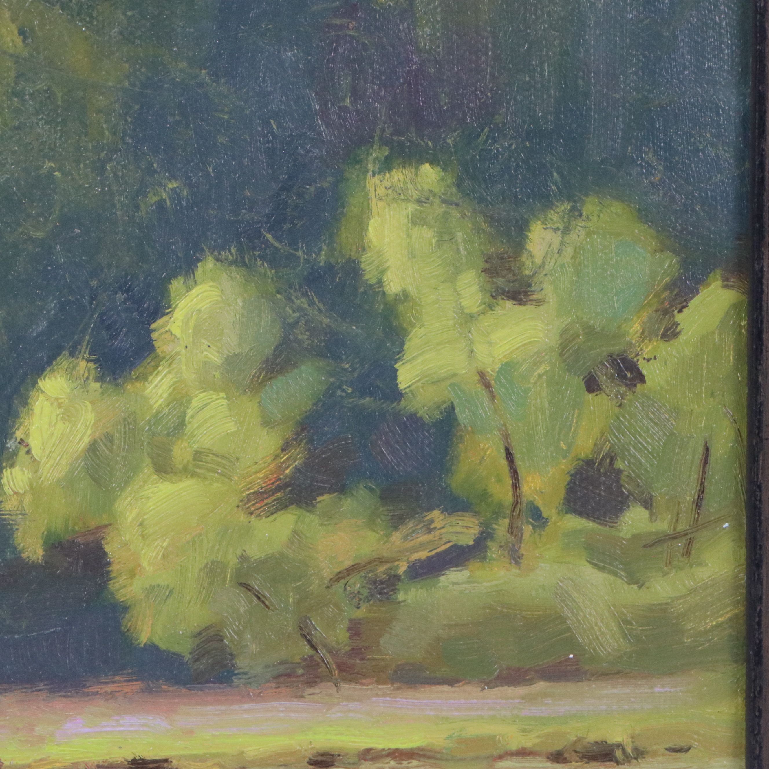 Chuck Marshall River Landscape Oil Painting, 2018