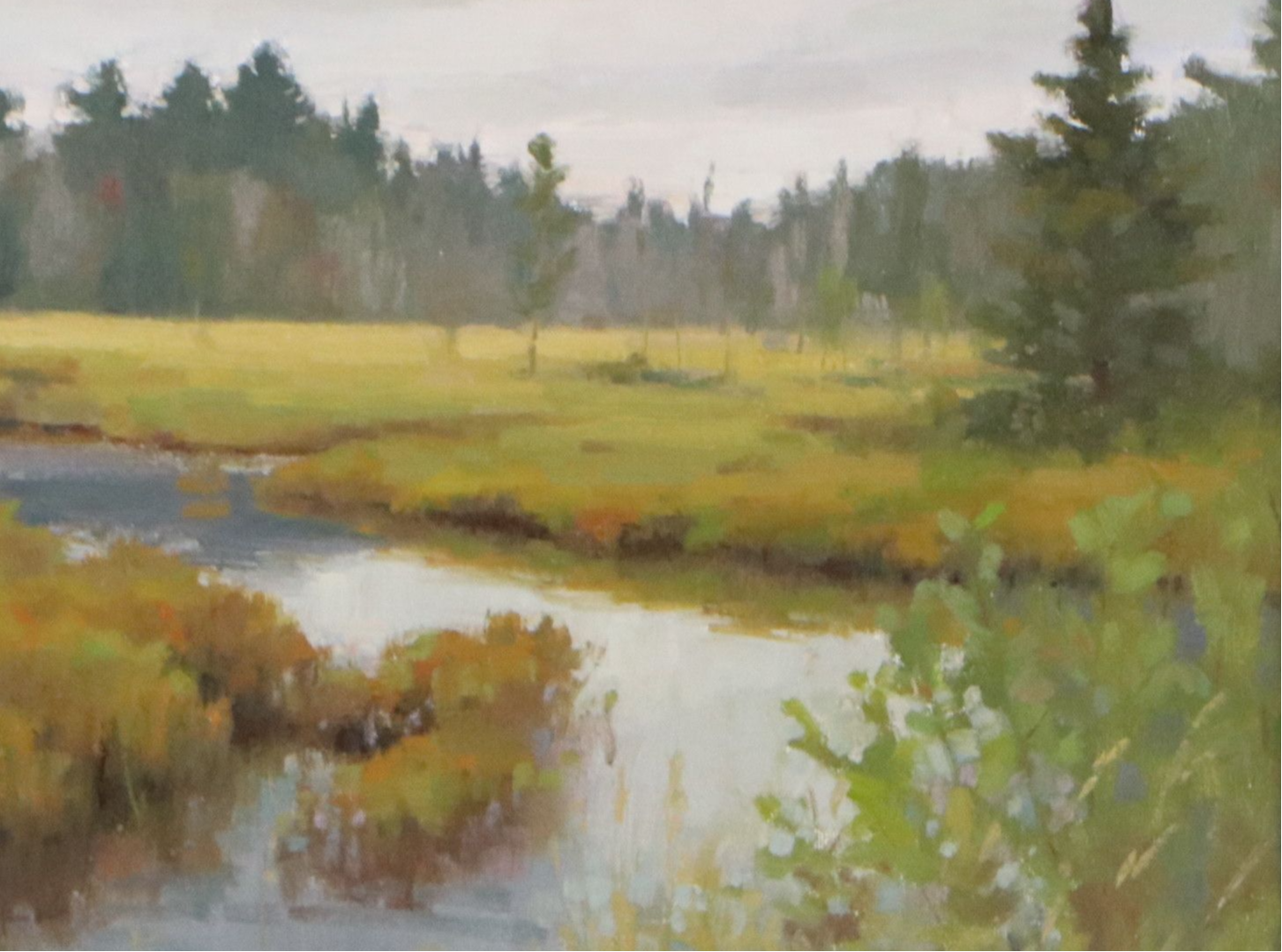 Chuck Marshall River Landscape Oil Painting, 2018