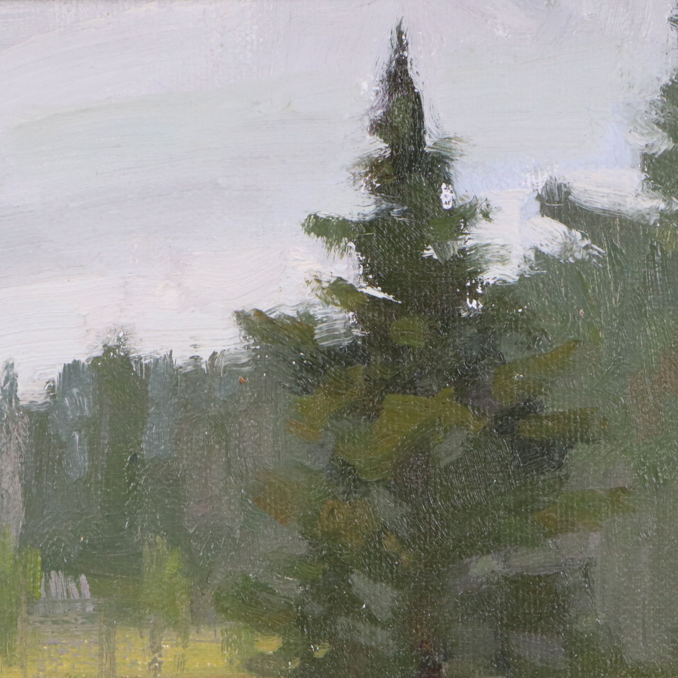 Chuck Marshall River Landscape Oil Painting, 2018