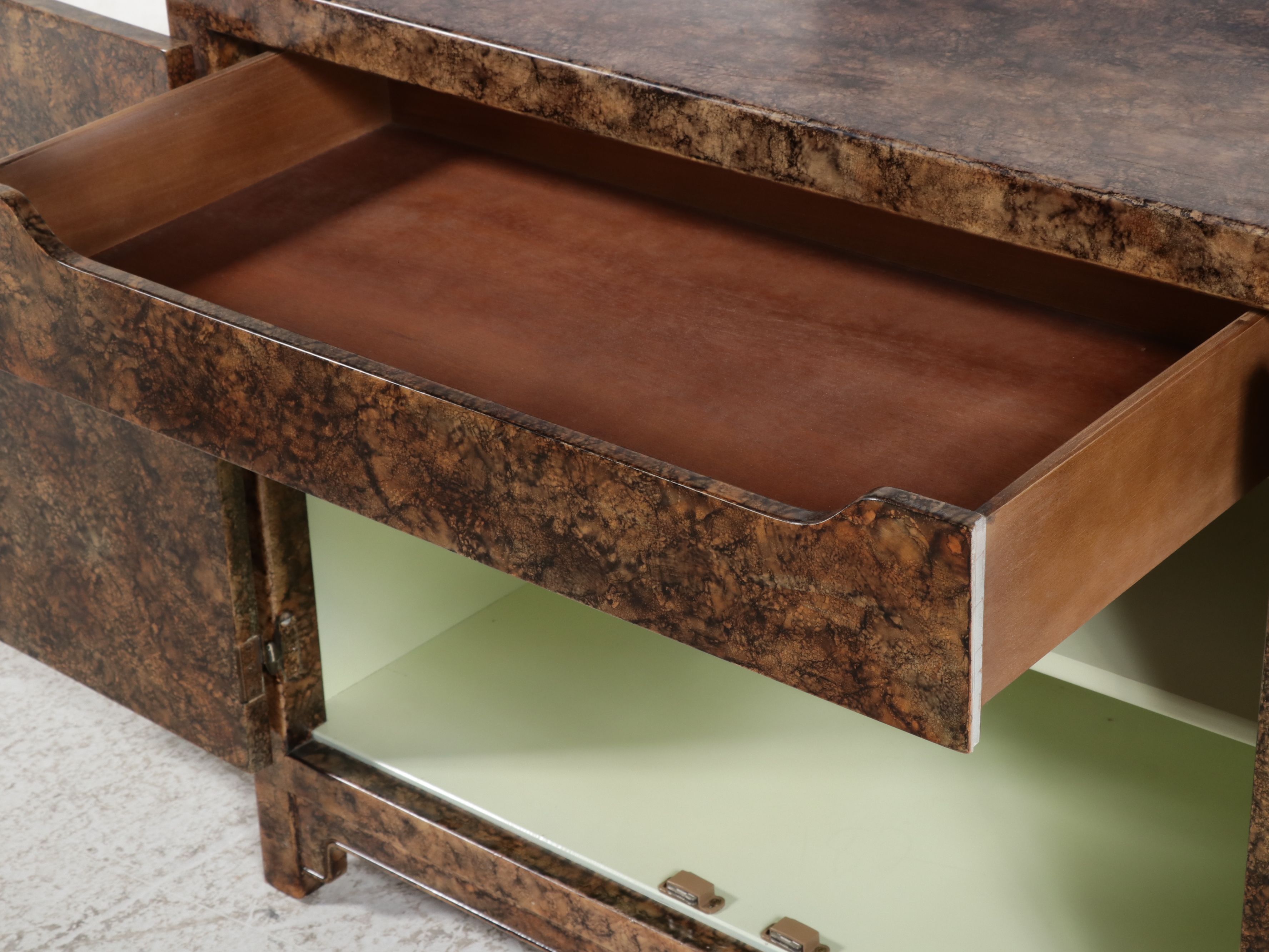 Gabberts Chinoiserie Faux Tortoiseshell Cabinet, Late 20th Century