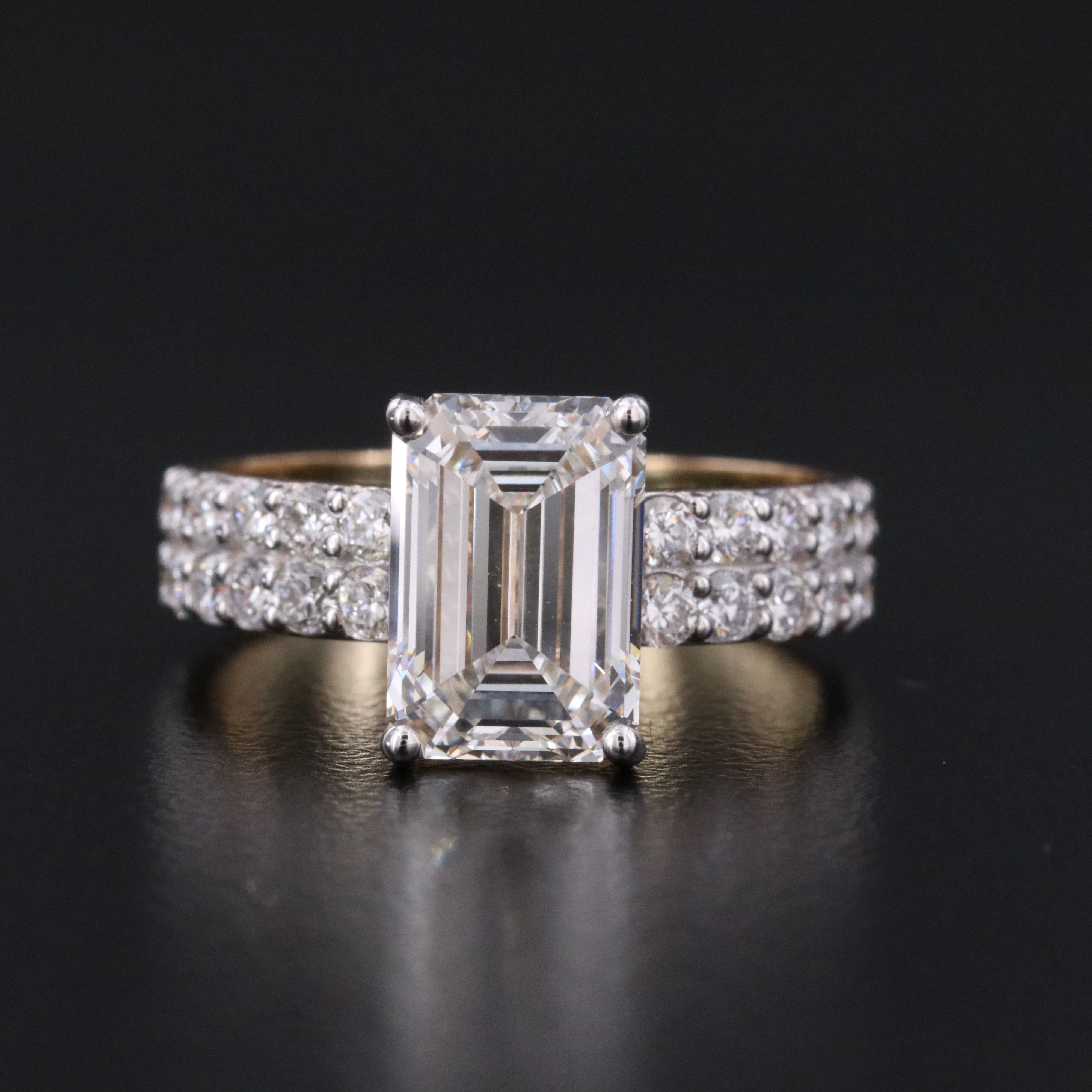 18K 3.79 CTW Lab Grown Diamond Ring with IGI Report