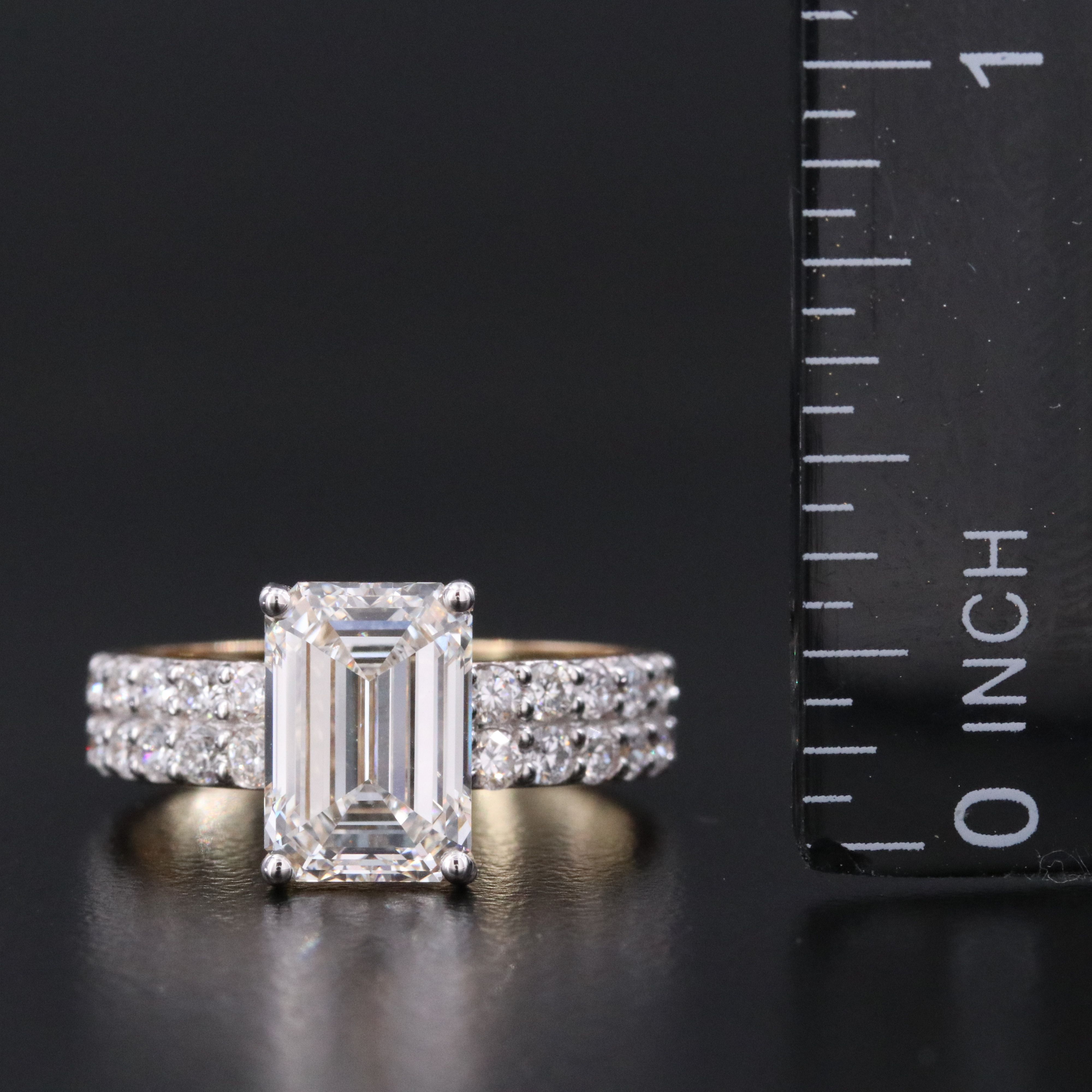 18K 3.79 CTW Lab Grown Diamond Ring with IGI Report