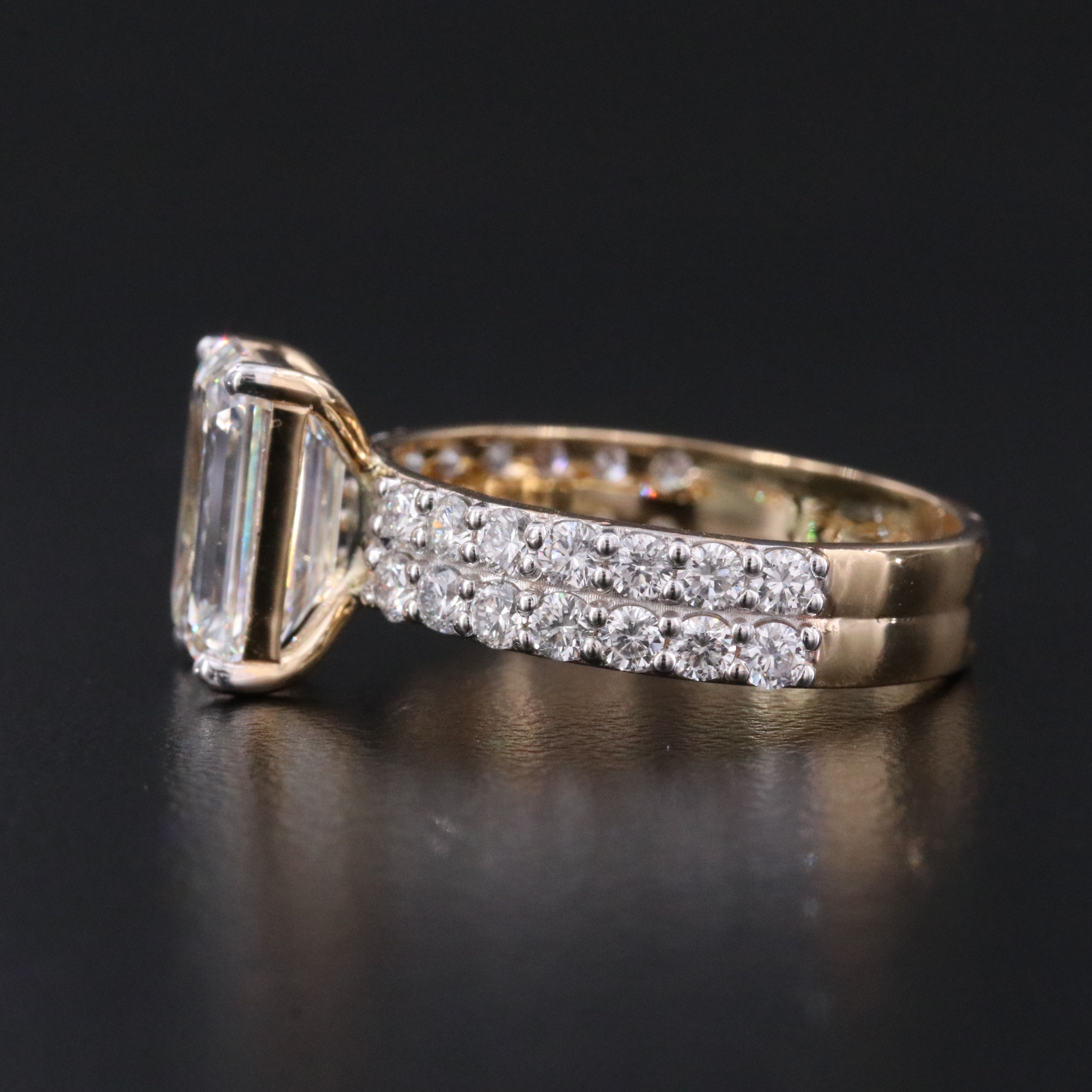 18K 3.79 CTW Lab Grown Diamond Ring with IGI Report