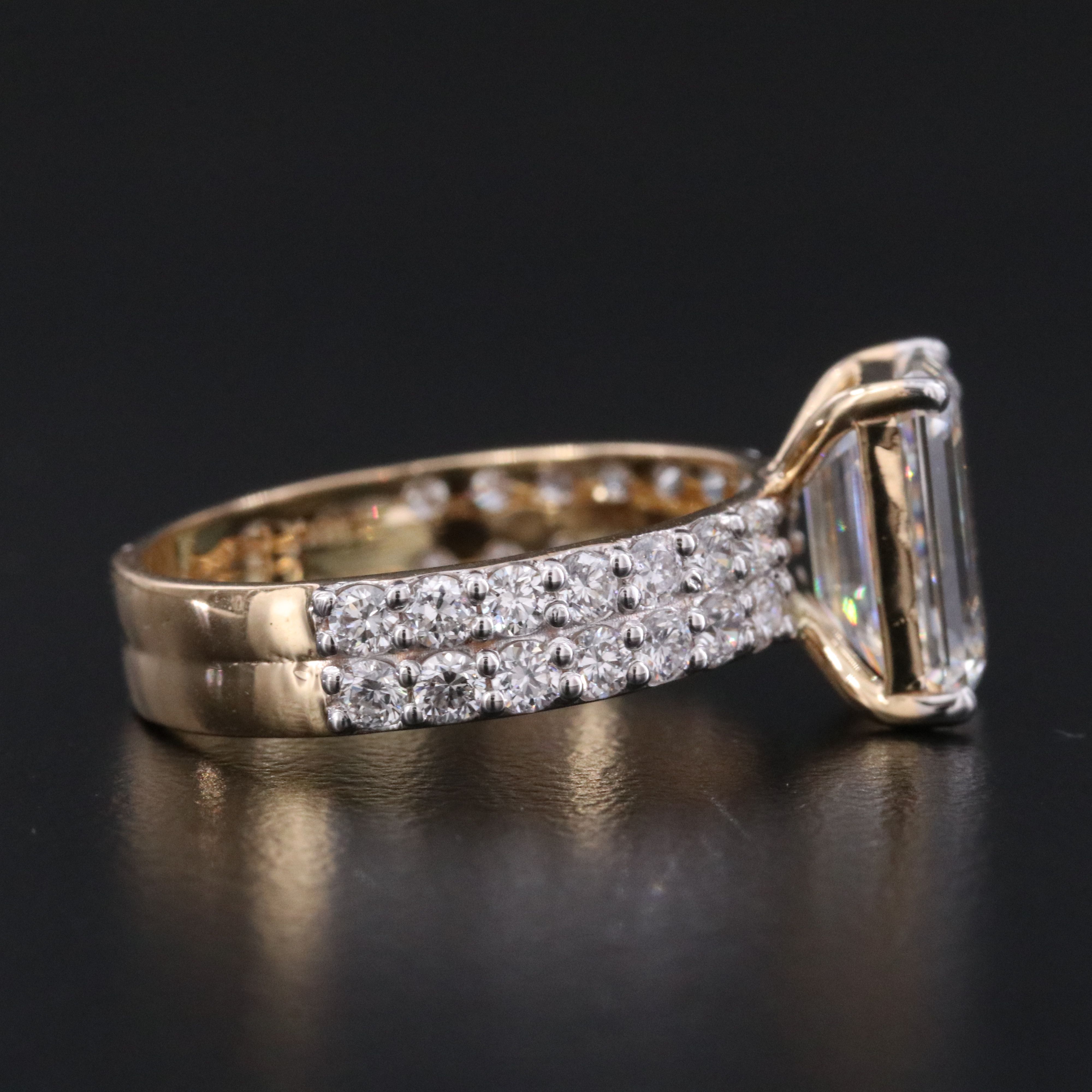 18K 3.79 CTW Lab Grown Diamond Ring with IGI Report