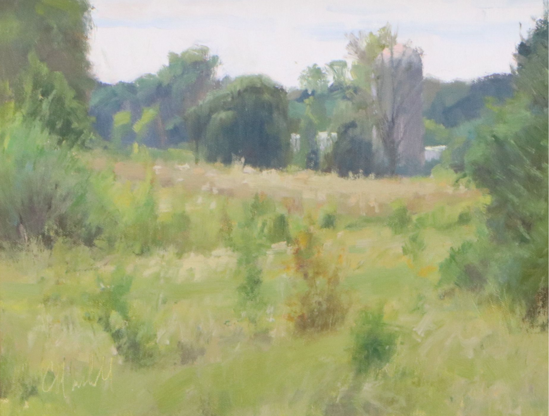 Chuck Marshall Pastoral Landscape Oil Painting "Hidden Farm," 2018