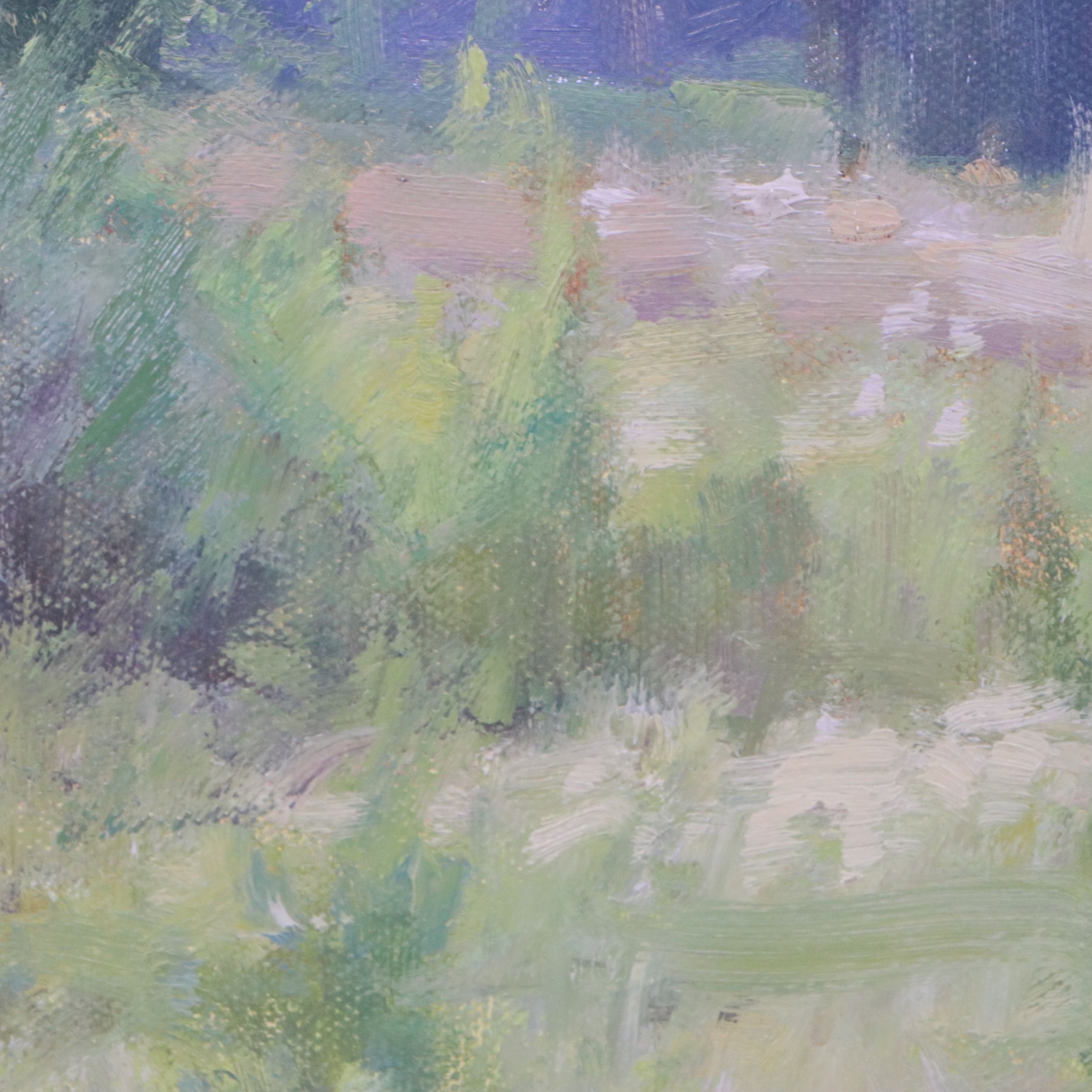 Chuck Marshall Pastoral Landscape Oil Painting "Hidden Farm," 2018