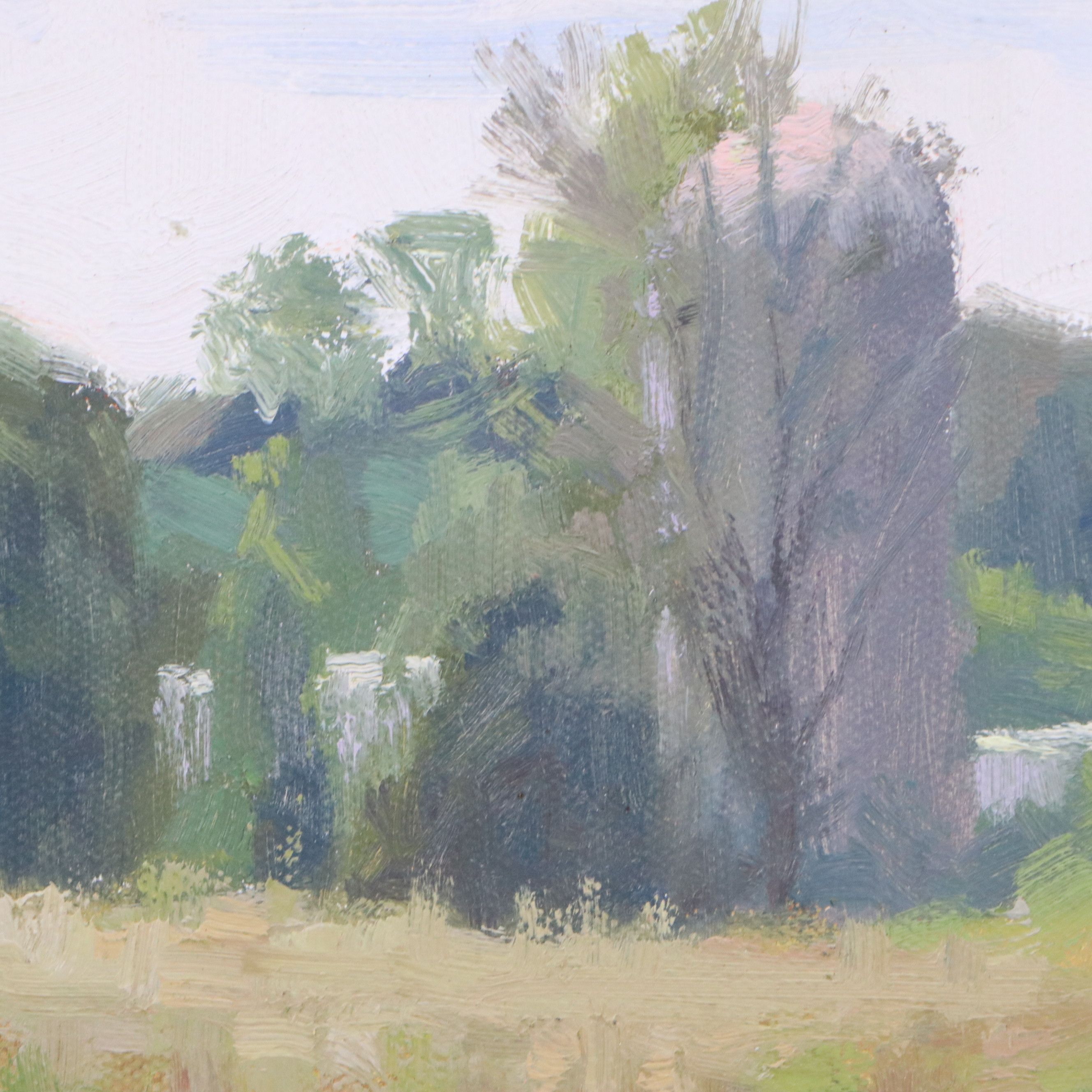 Chuck Marshall Pastoral Landscape Oil Painting "Hidden Farm," 2018