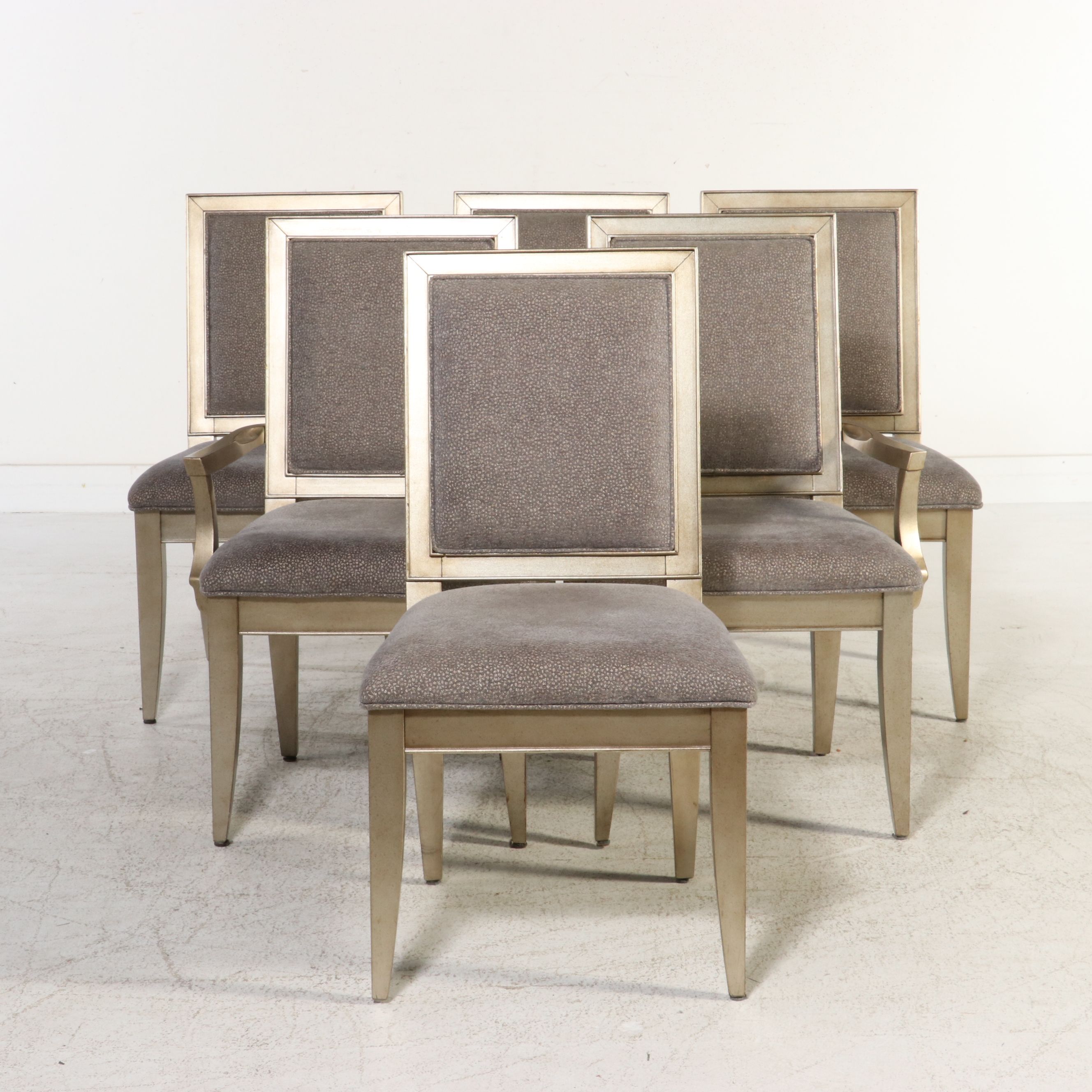 Set of Six Contemporary Neoclassical Style Dining Chairs