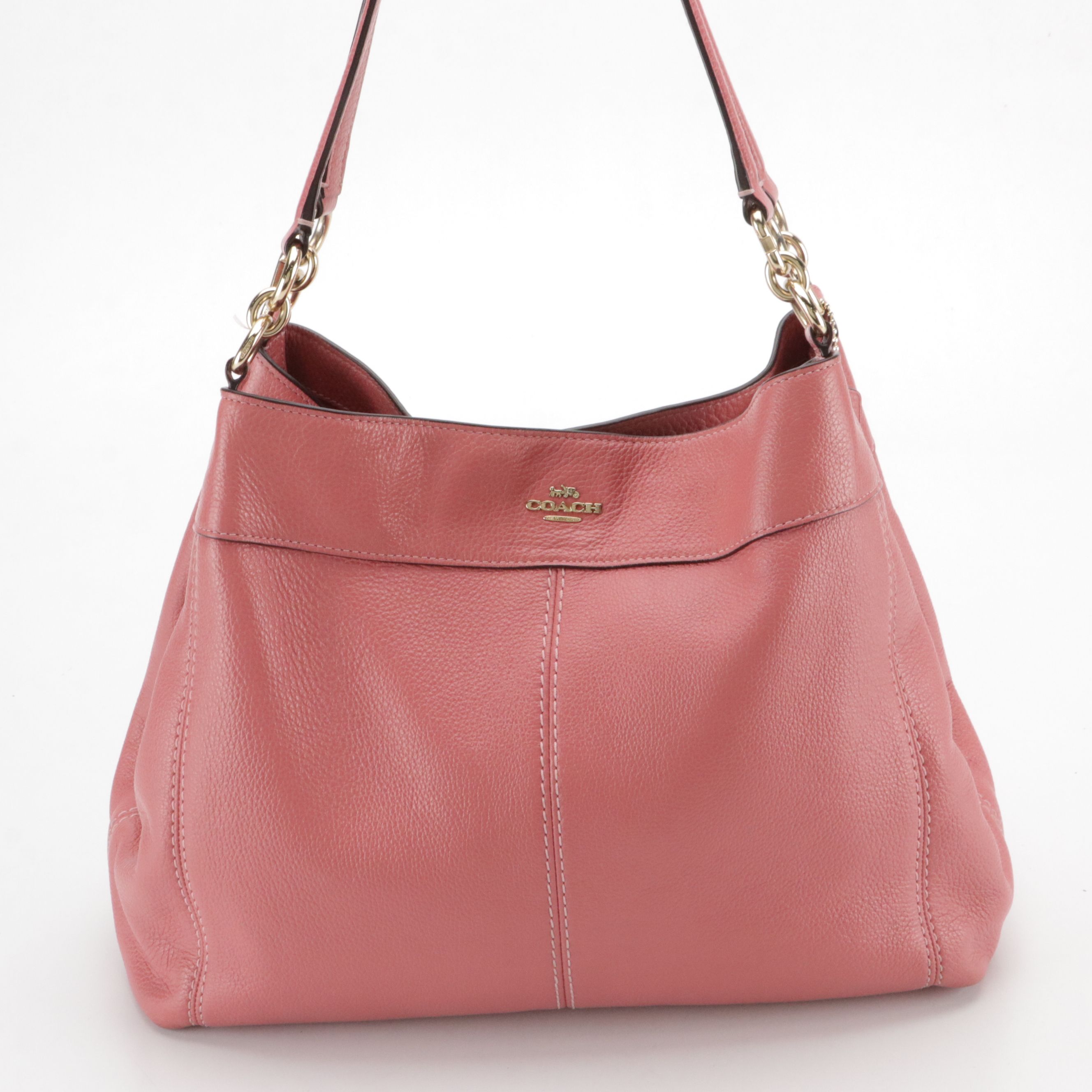 Coach Lexy Shoulder Bag in Blush Pink Pebble Grained Leather
