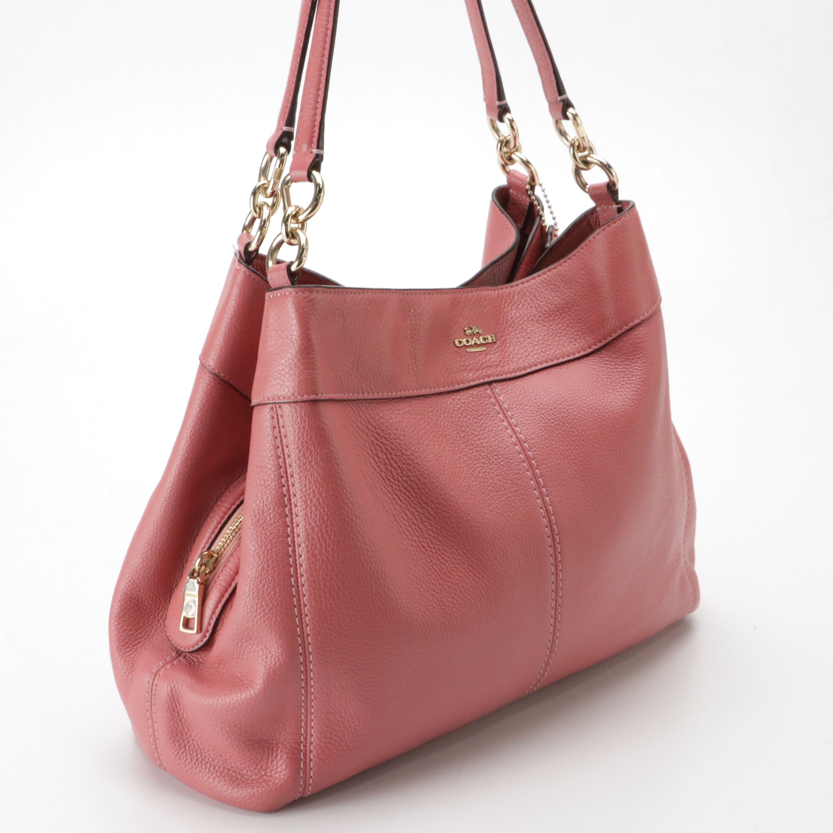 Coach Lexy Shoulder Bag in Blush Pink Pebble Grained Leather