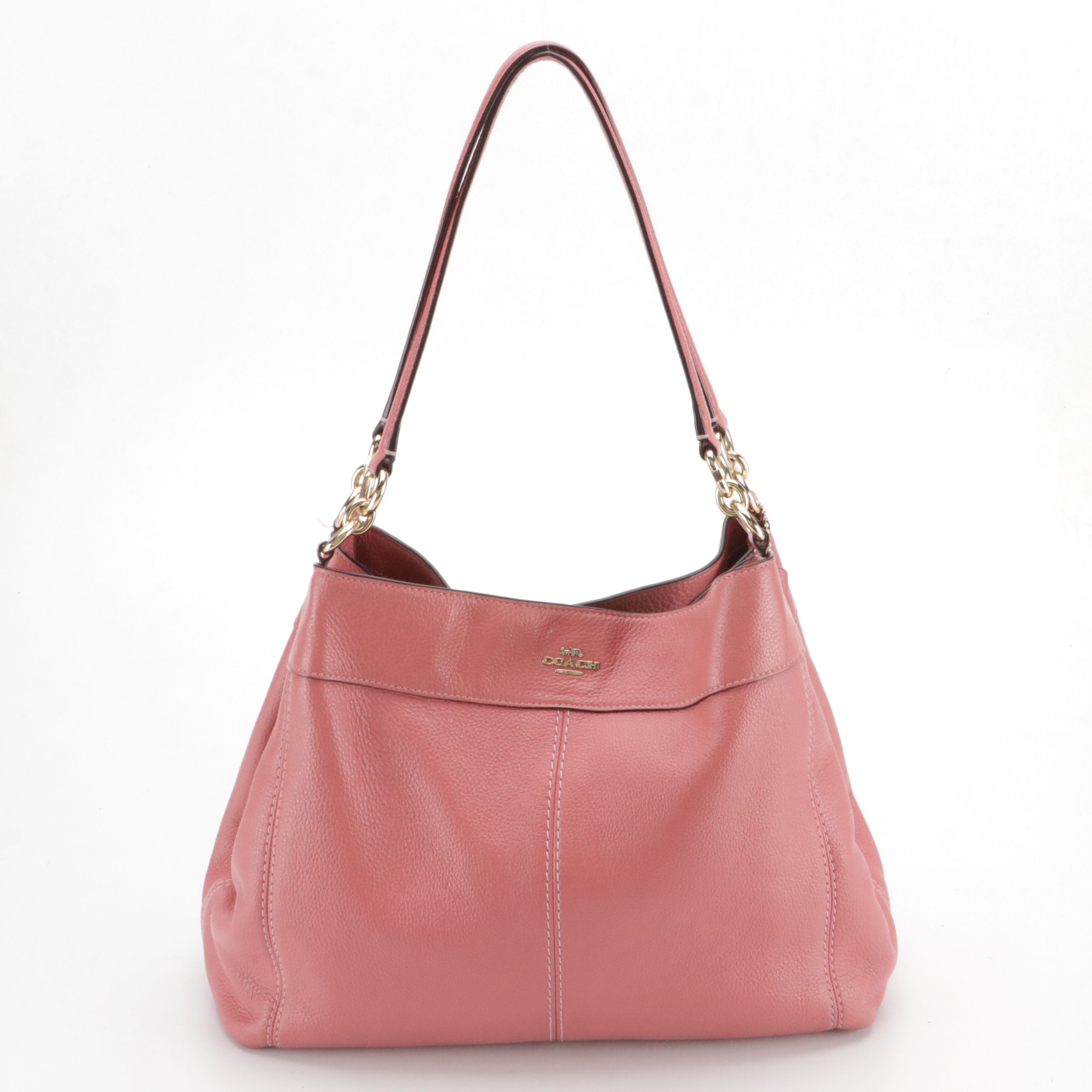 Coach Lexy Shoulder Bag in Blush Pink Pebble Grained Leather
