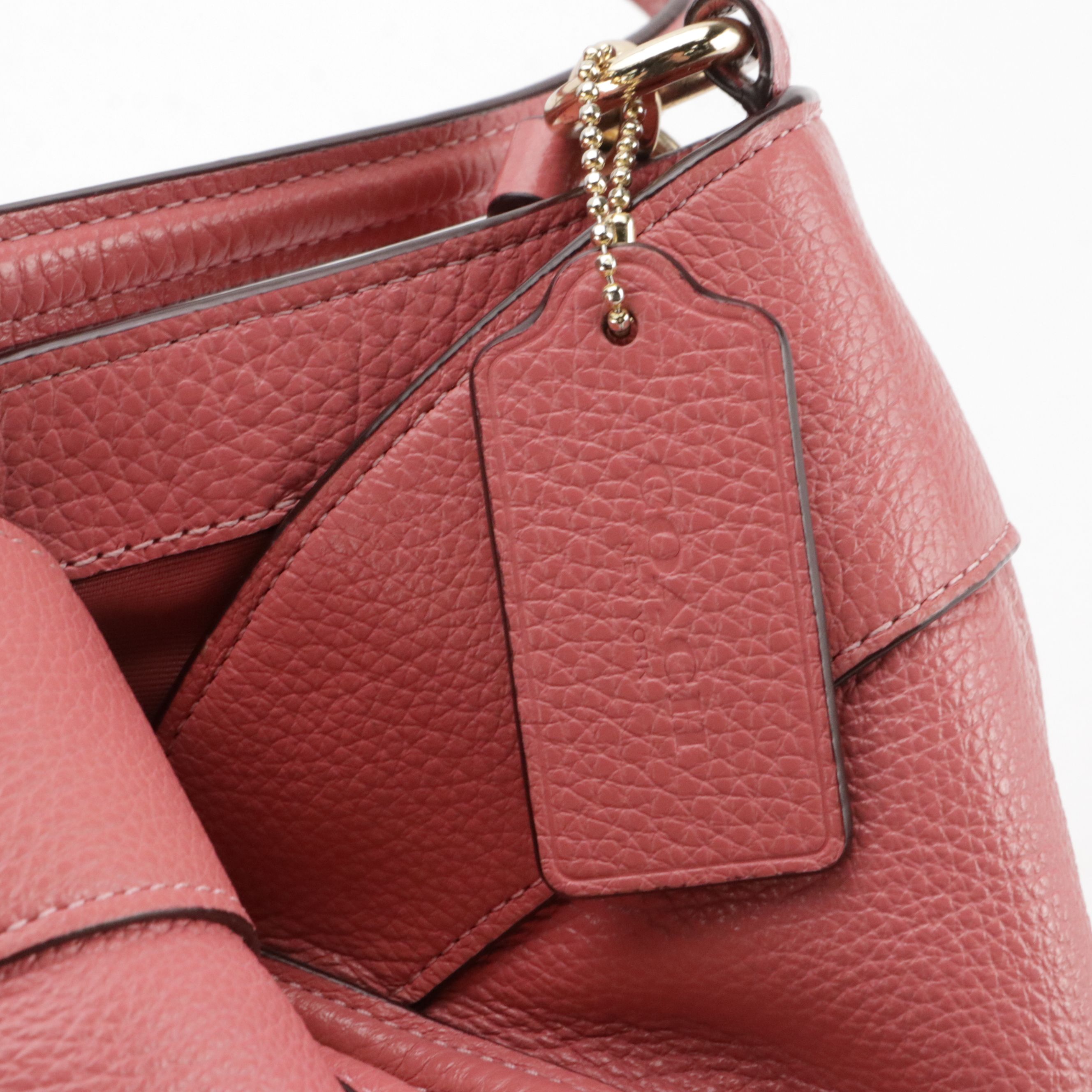 Coach Lexy Shoulder Bag in Blush Pink Pebble Grained Leather