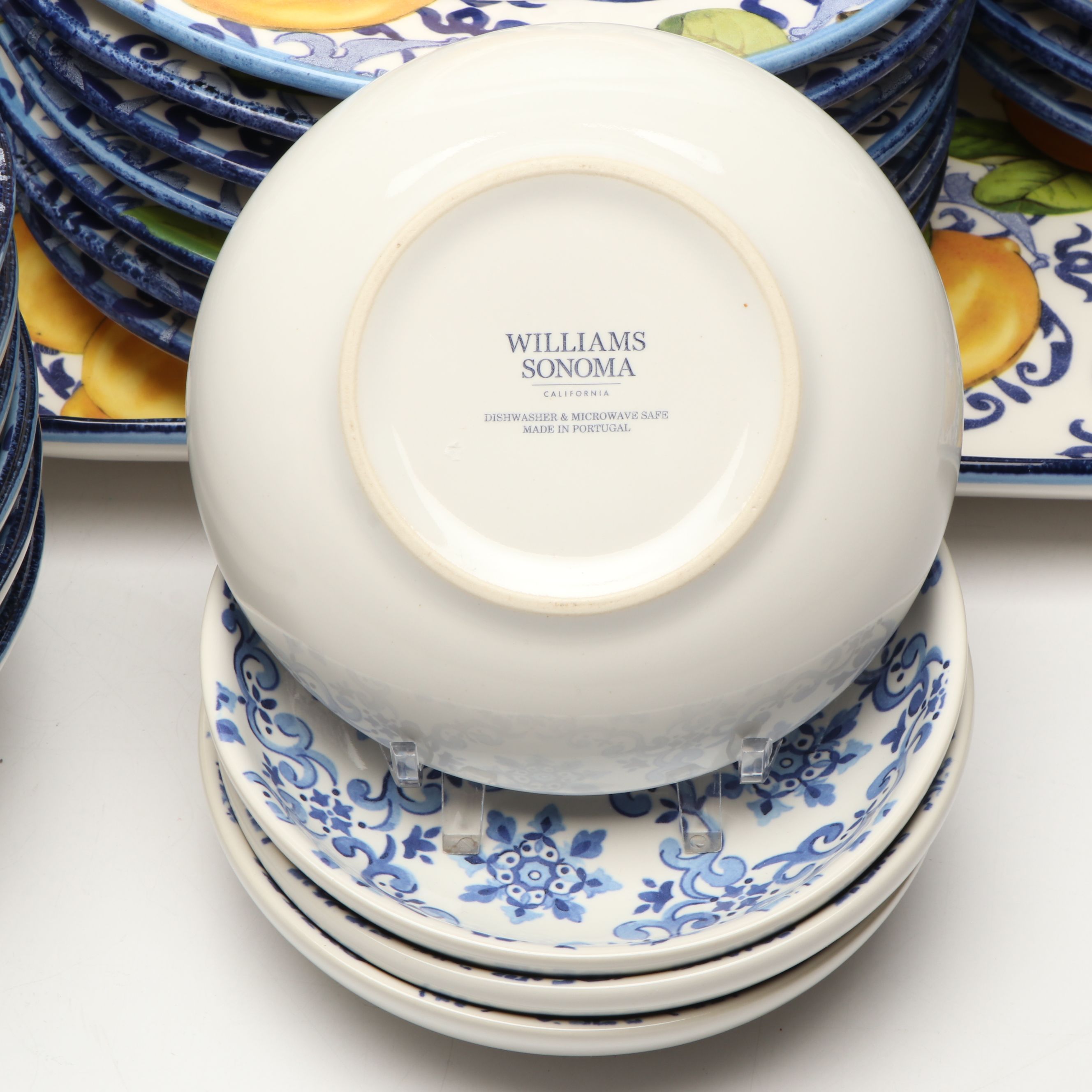 Sur La Table, Williams-Sonoma, and Heinen Delfts Blauw Ceramic Dinnerware