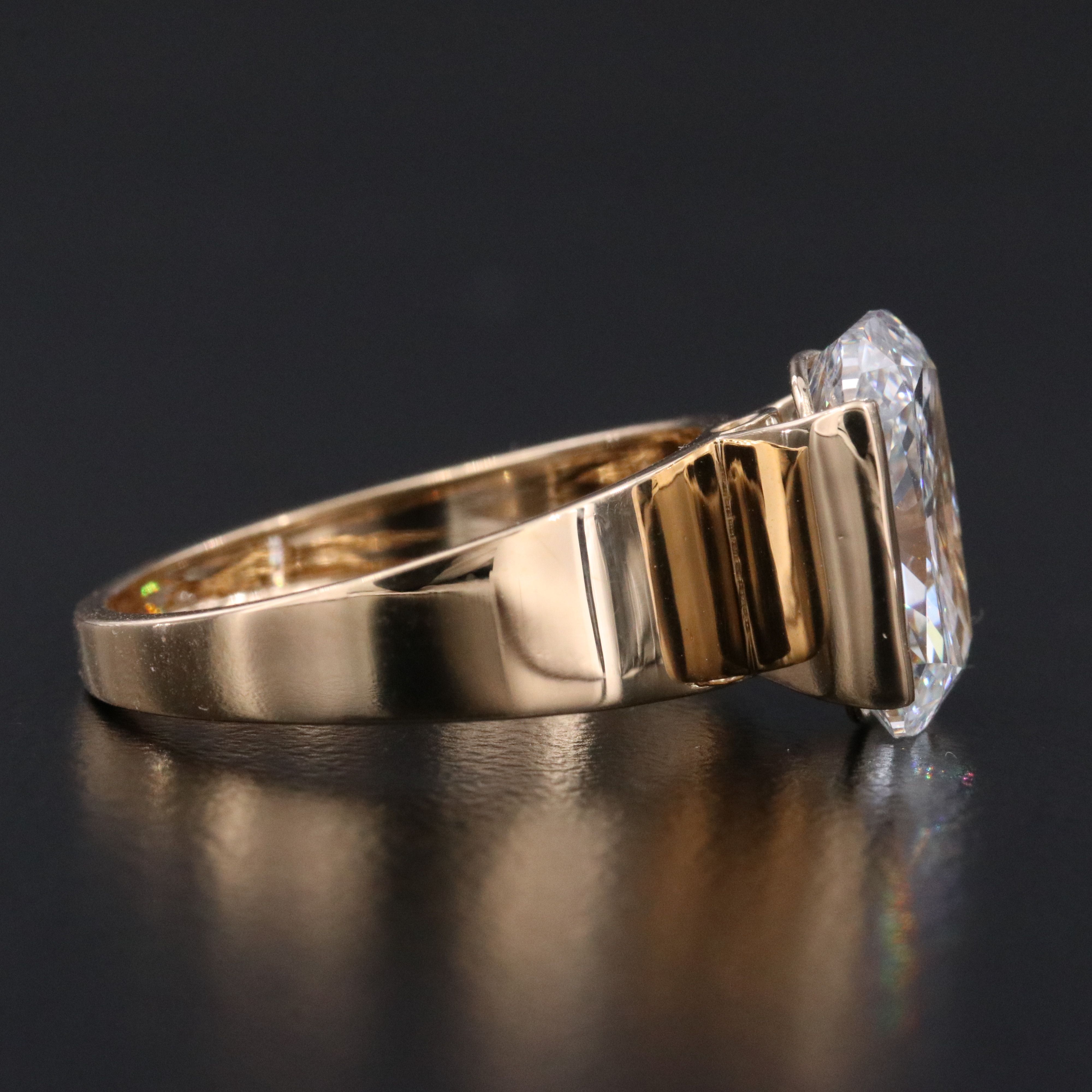 18K 4.01 CT Lab Grown Diamond Solitaire Ring with IGI Report