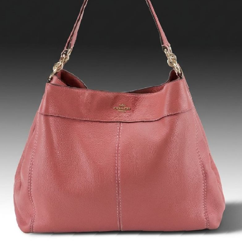 Coach Lexy Shoulder Bag in Blush Pink Pebble Grained Leather