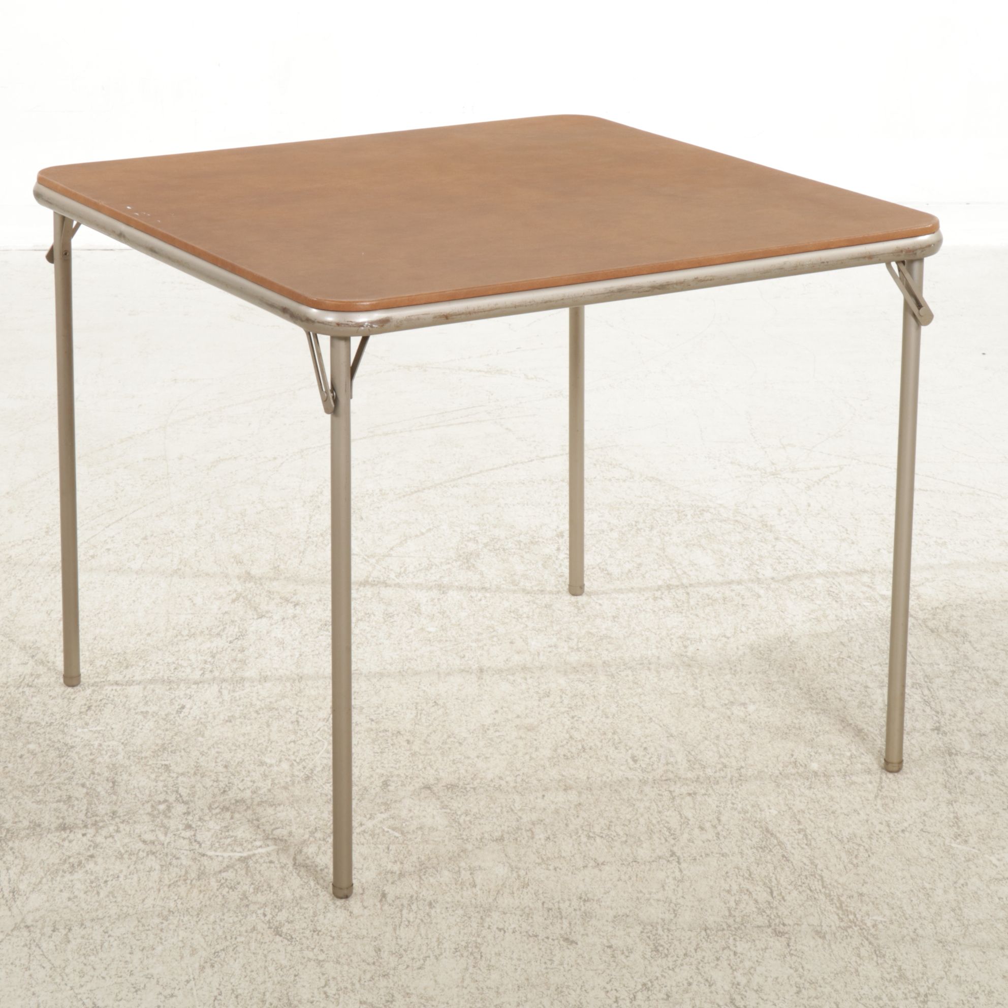 Samsonite Folding Card Table and Four Chairs, Mid-20th Century