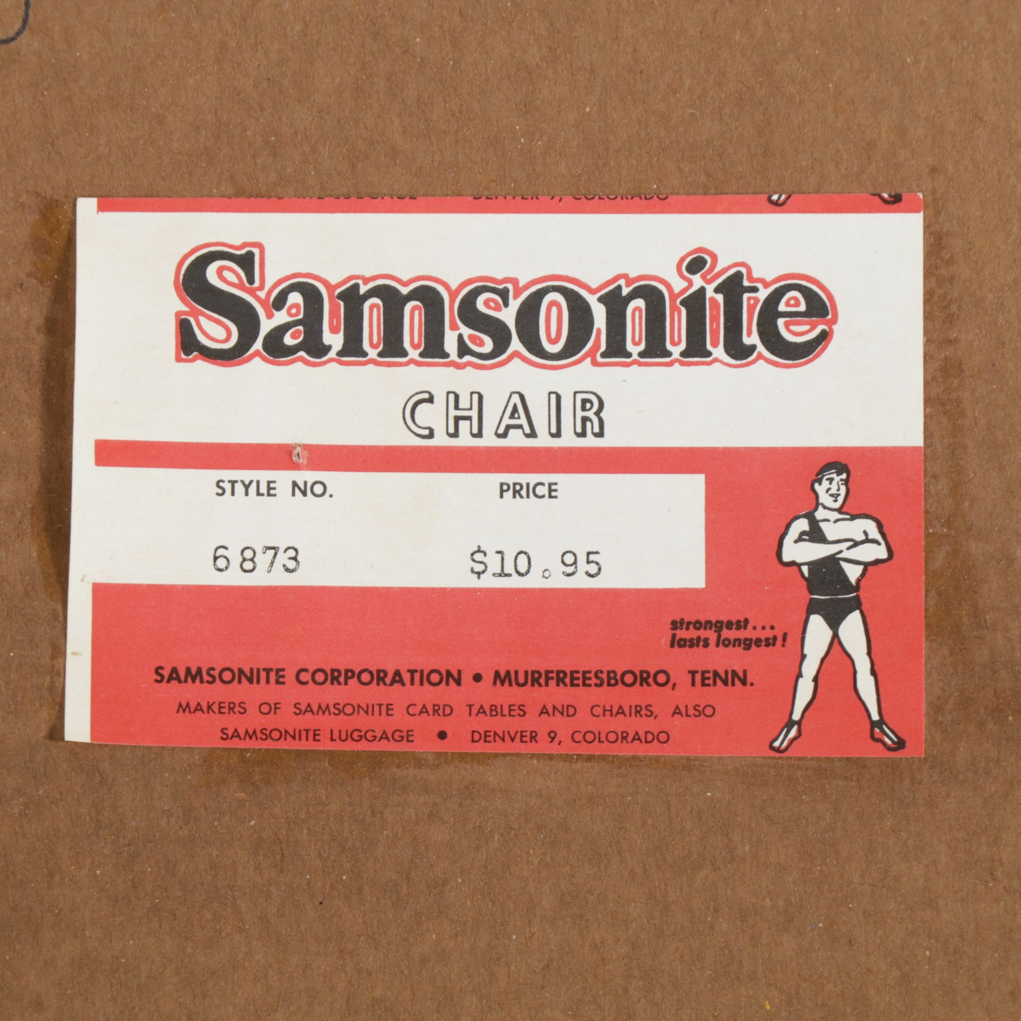 Samsonite Folding Card Table and Four Chairs, Mid-20th Century